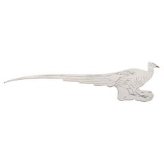 Exceptional Hermes Letter Opener Pheasant Shaped by Ravinet D'Enfert Rare