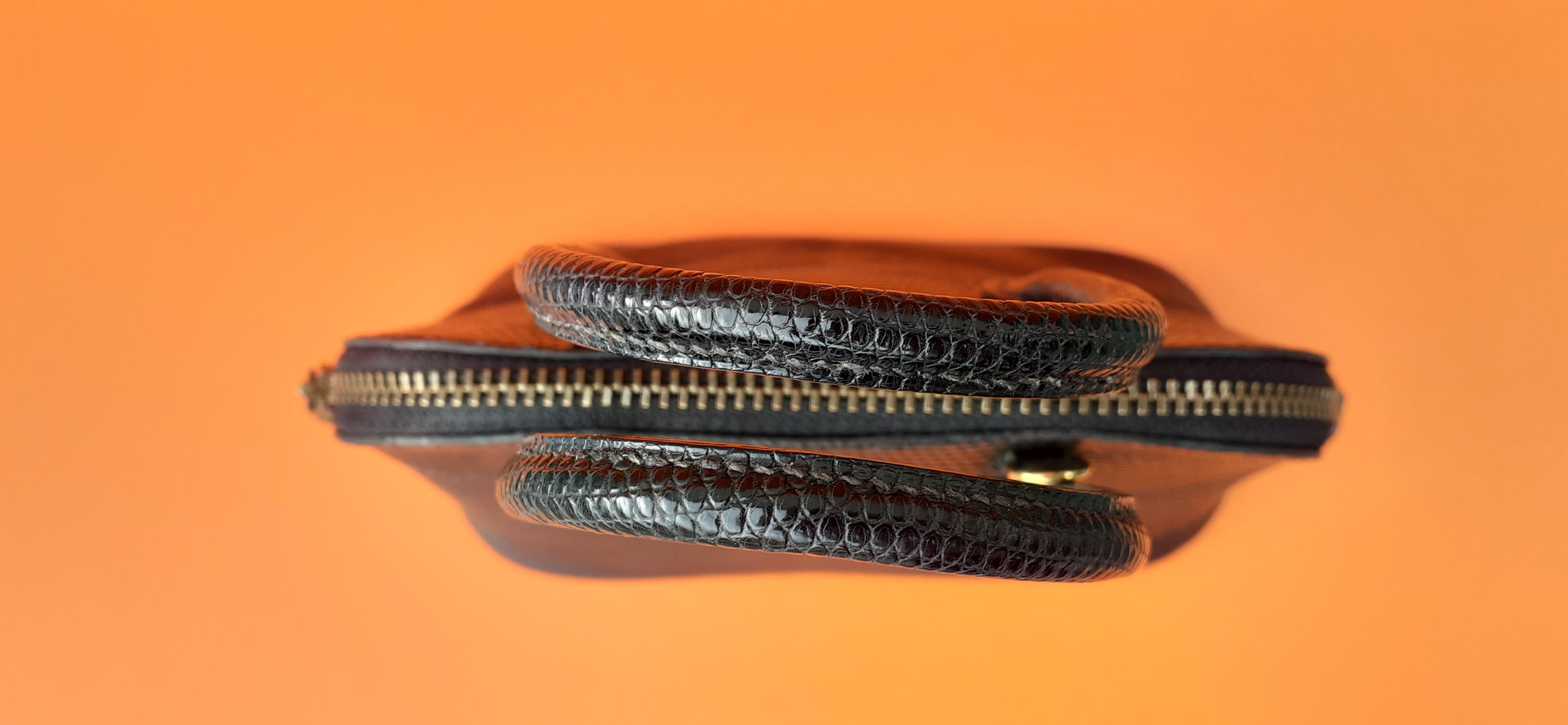 Exceptional Hermès Micro Bolide Bag Black Lizard Golden Hdw 16 cm RARE 6