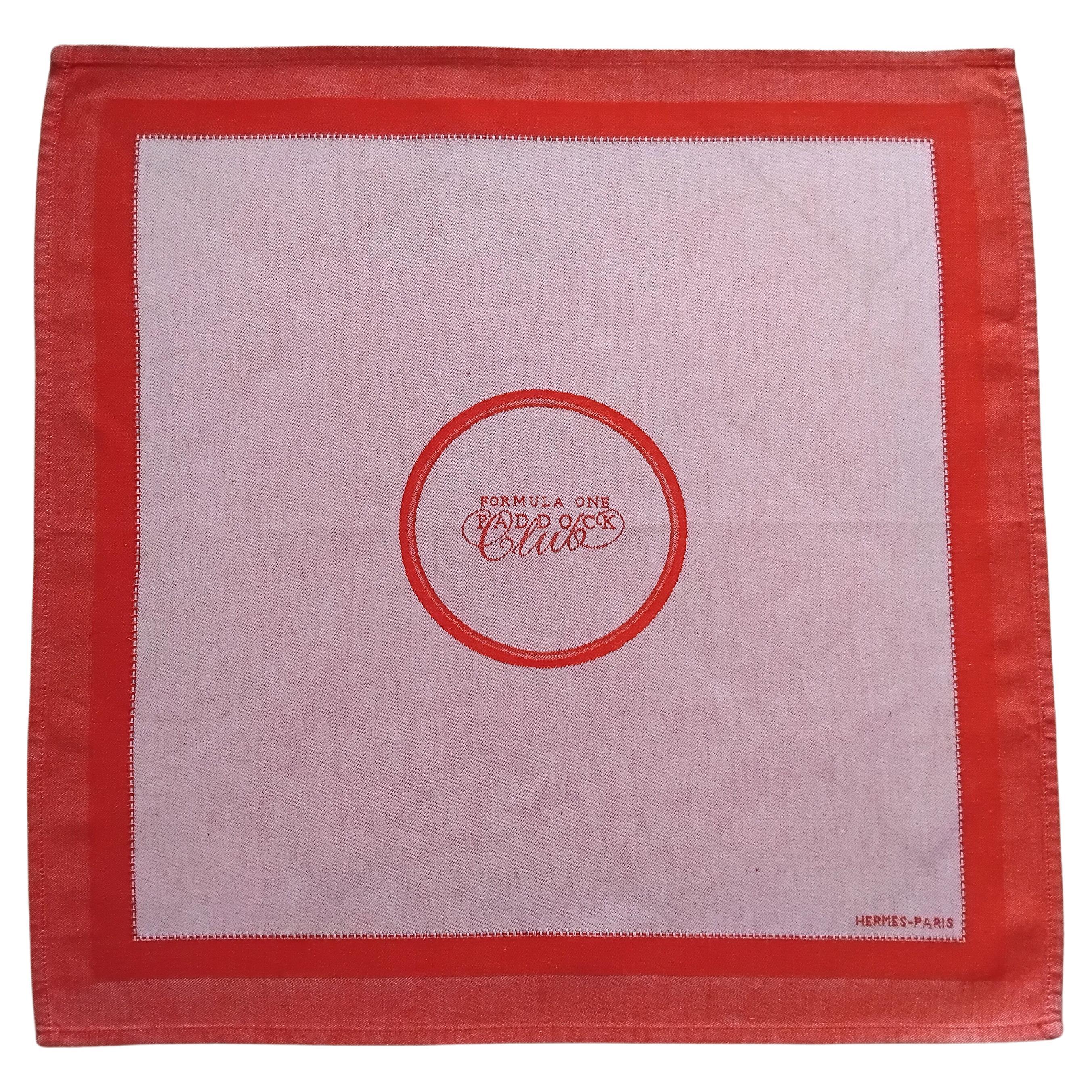 Rare Authentic Hermès Napkin

Made by Hermès for the Formula 1 Paddock Club

This is a private club that we can find at at Formula 1 Grand Prix car races

Can be used to decorate a pedestal table, a table, a desck, a bar, can be framed etc.

No care