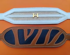 Exceptional Hermès Ornaments for Hermès Skirt Belt Buckles in Toile and Leather