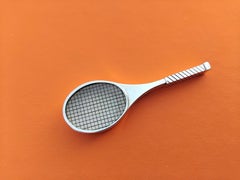 Exceptional Hermès  Pill Box Tennis Racquet Shaped Rare