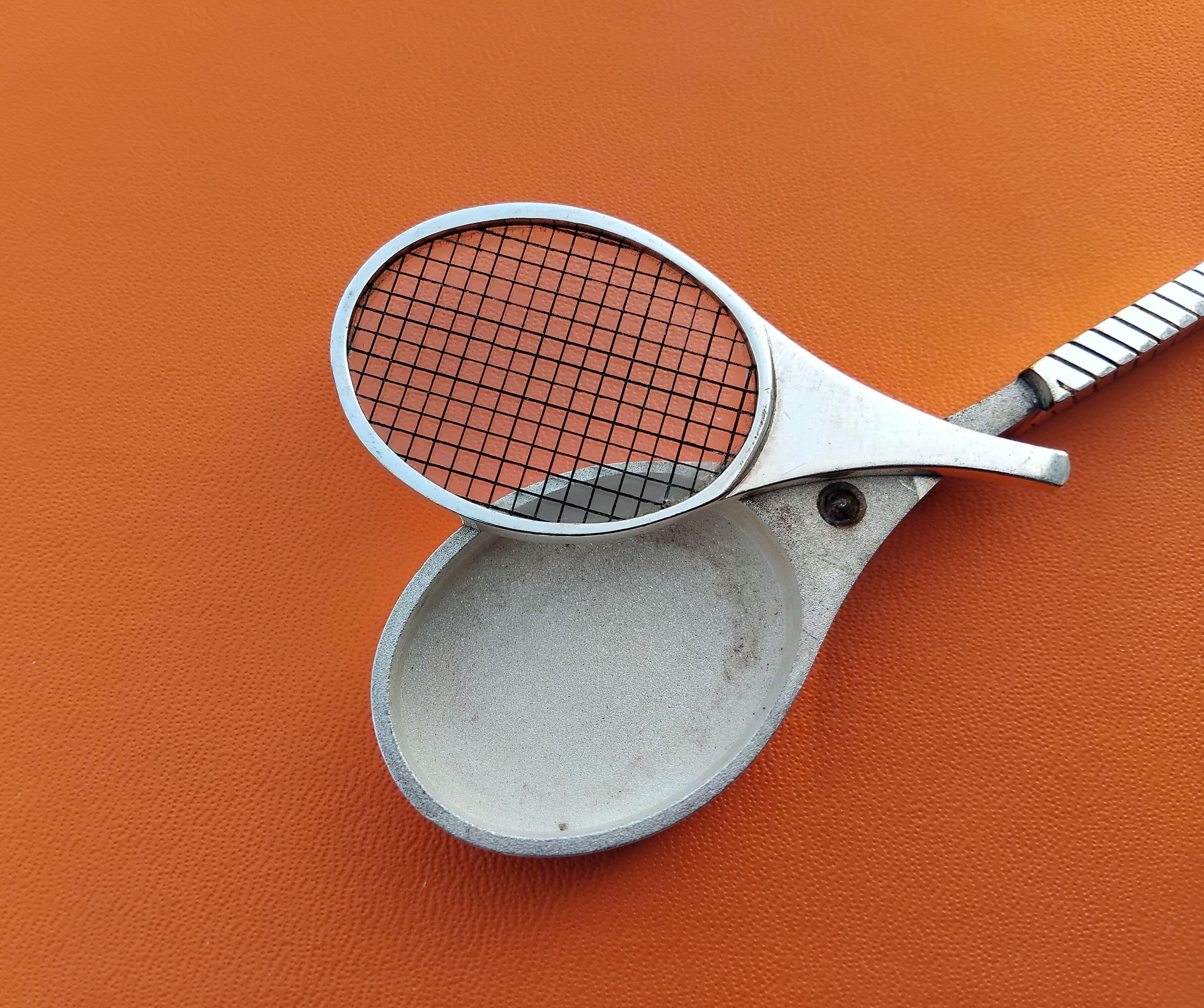 Exceptional Hermès  Pill Box Tennis Racquet Shaped Rare For Sale 5