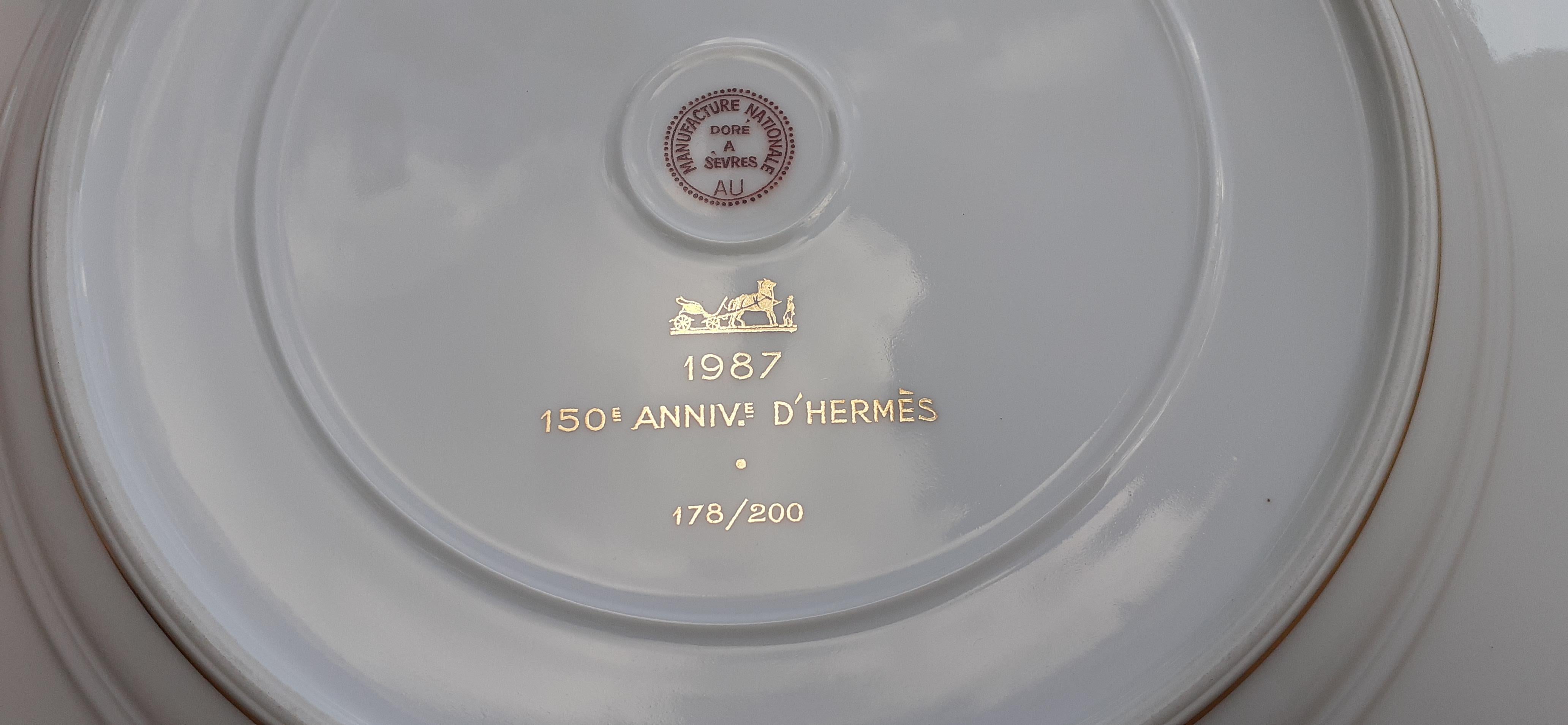 Exceptional Hermès Plate Dish Feux d'Artifice 150th Anniversary Only 200 Pieces For Sale 6