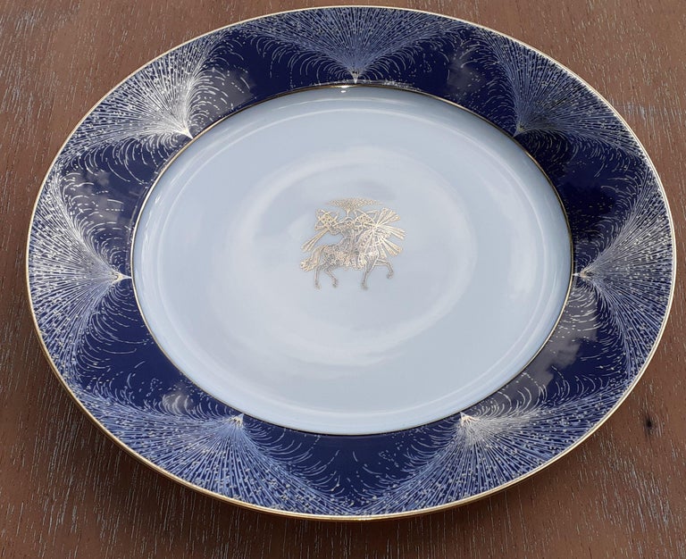 Exceptional Hermès Plate Dish Feux d'Artifice 150th Anniversary Only 200 Pieces For Sale at 1stDibs