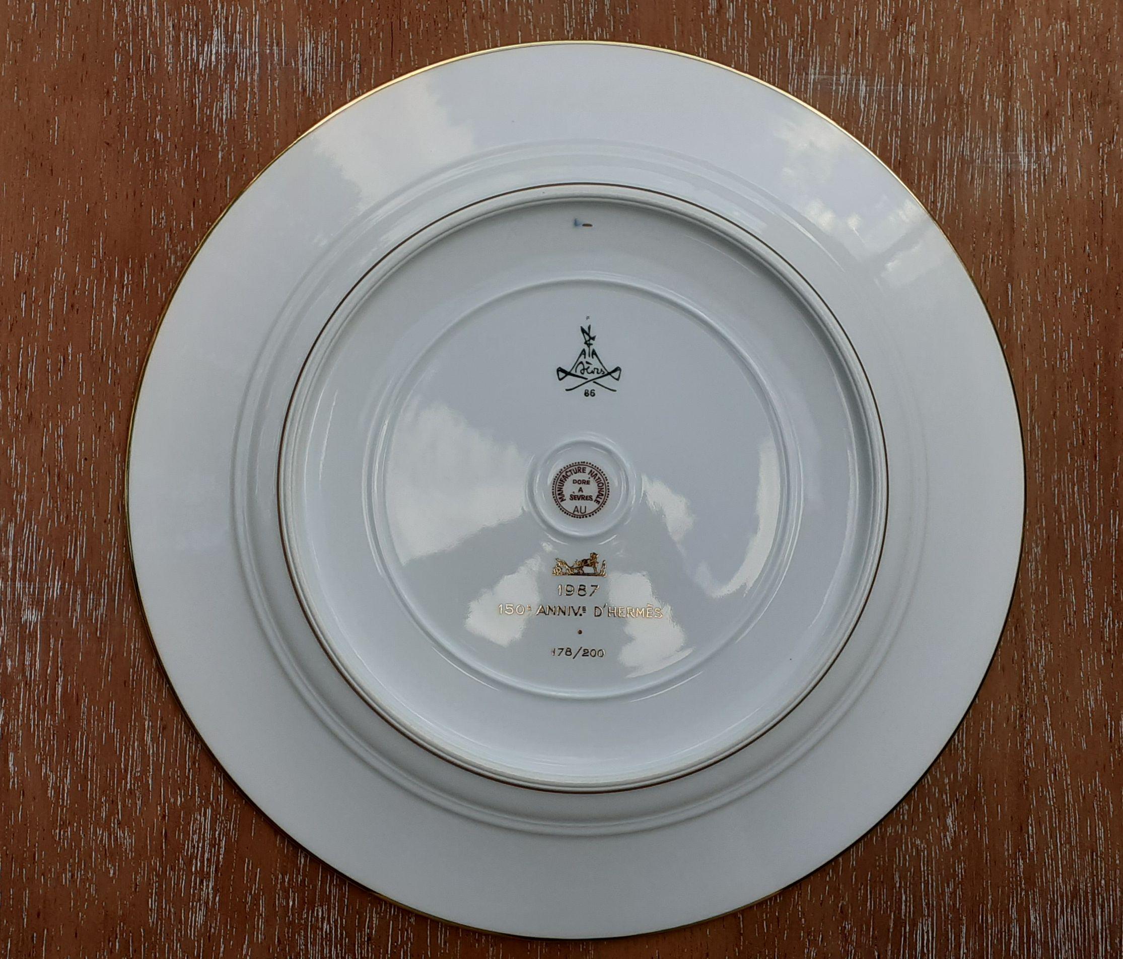 Exceptional Hermès Plate Dish Feux d'Artifice 150th Anniversary Only 200 Pieces For Sale 4