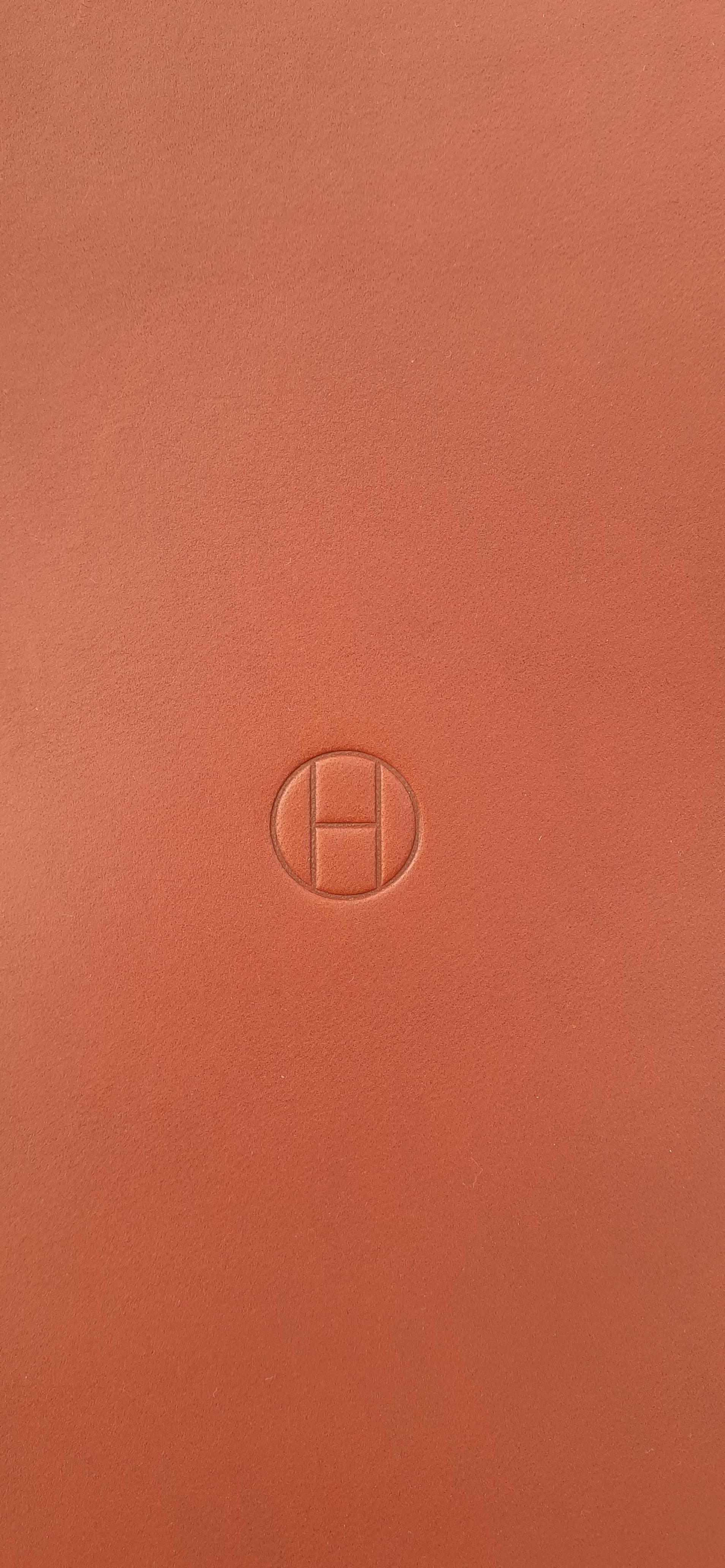 Außergewöhnliche Hermès Pli H Wechselgeld Tablett in Leder  im Angebot 1
