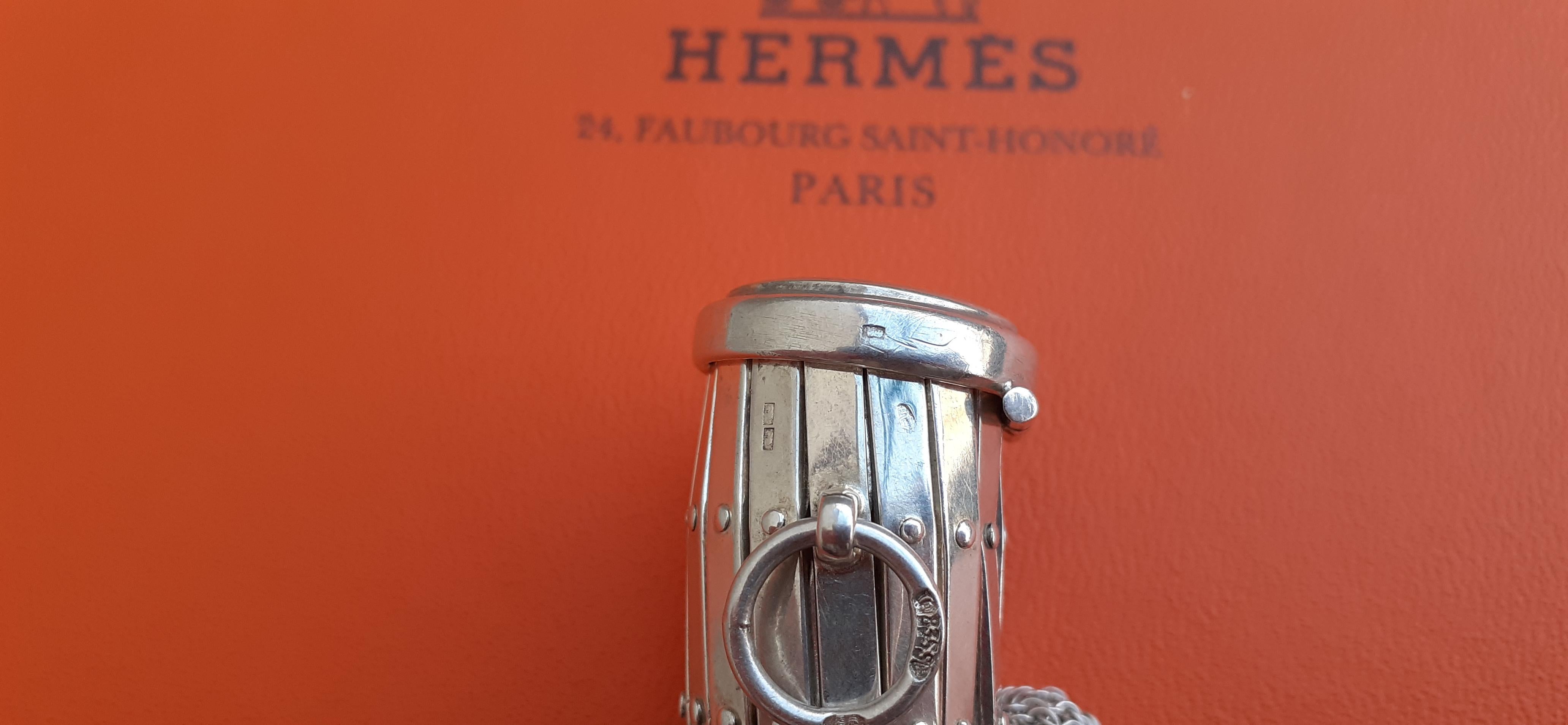 Women's or Men's Exceptional Hermès Retractable Silver Chainmail Meshes Coin Purse Vintage RARE