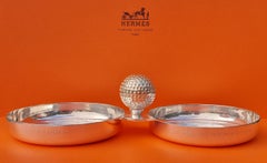 Exceptional Hermès Saucer or Change Tray Golf Pattern Ravinet d'Enfert Rare