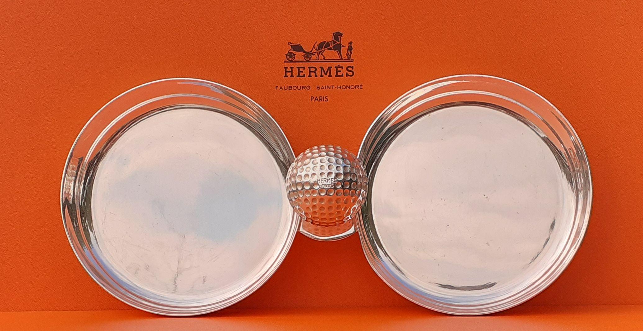 Exceptional Hermès Saucer or Change Tray Golf Pattern Ravinet d'Enfert Rare 1