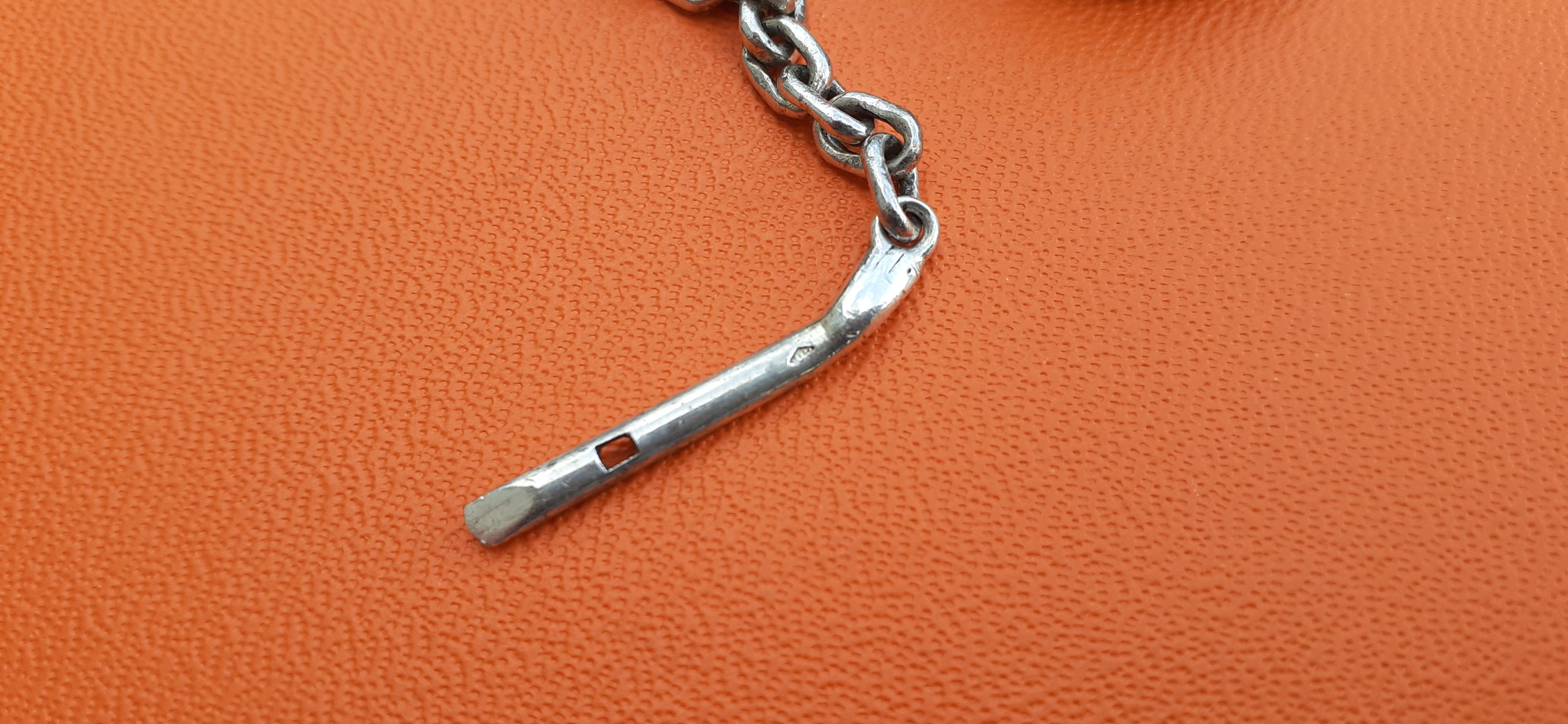 Exceptional Hermès Secret Mechansim Turtle Key Ring or Charm in Silver  For Sale 8