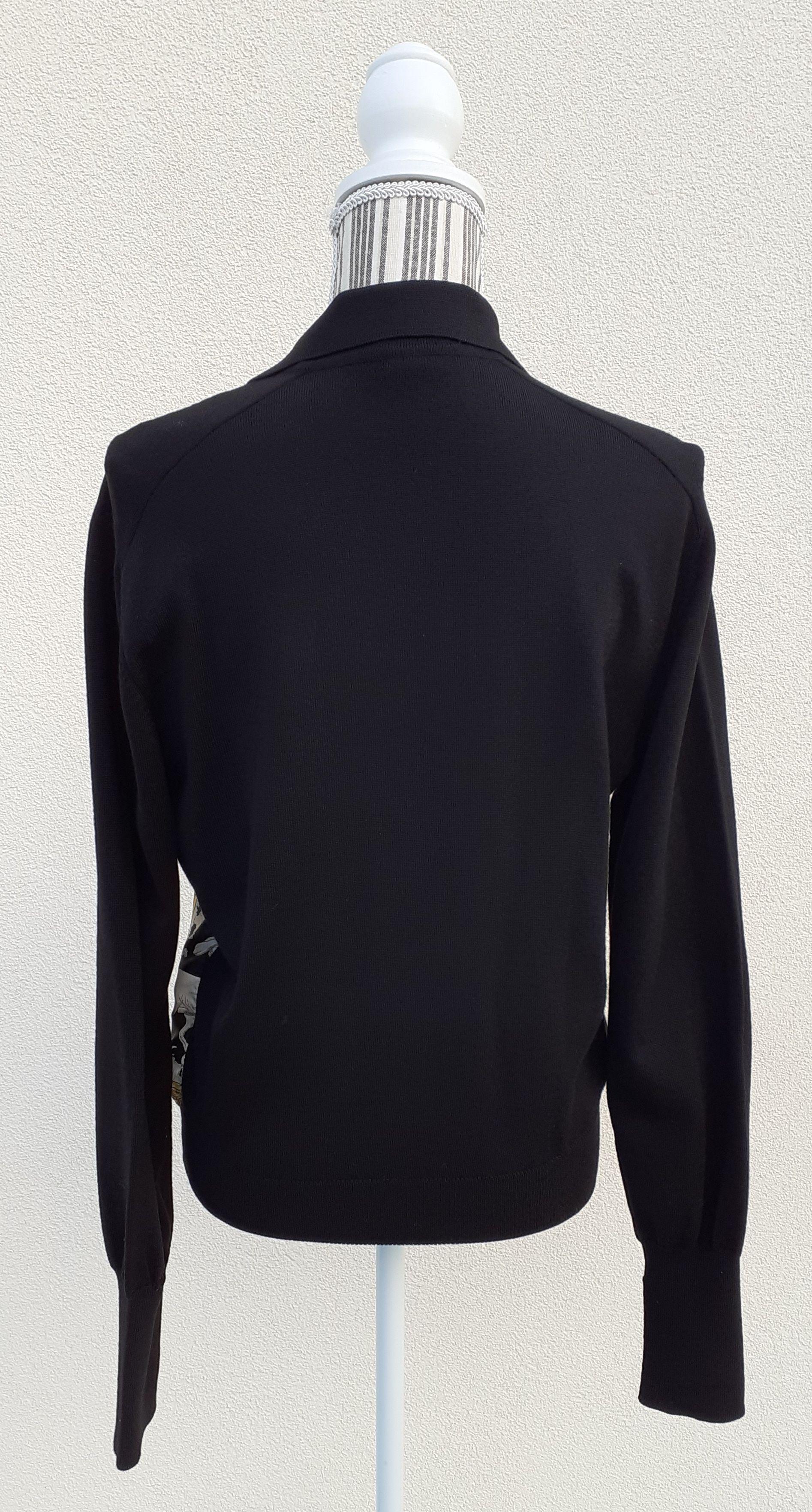 Exceptionnel ensemble Hermès de pull et écharpe assortie à motif Wedgwood Taille M en vente 9