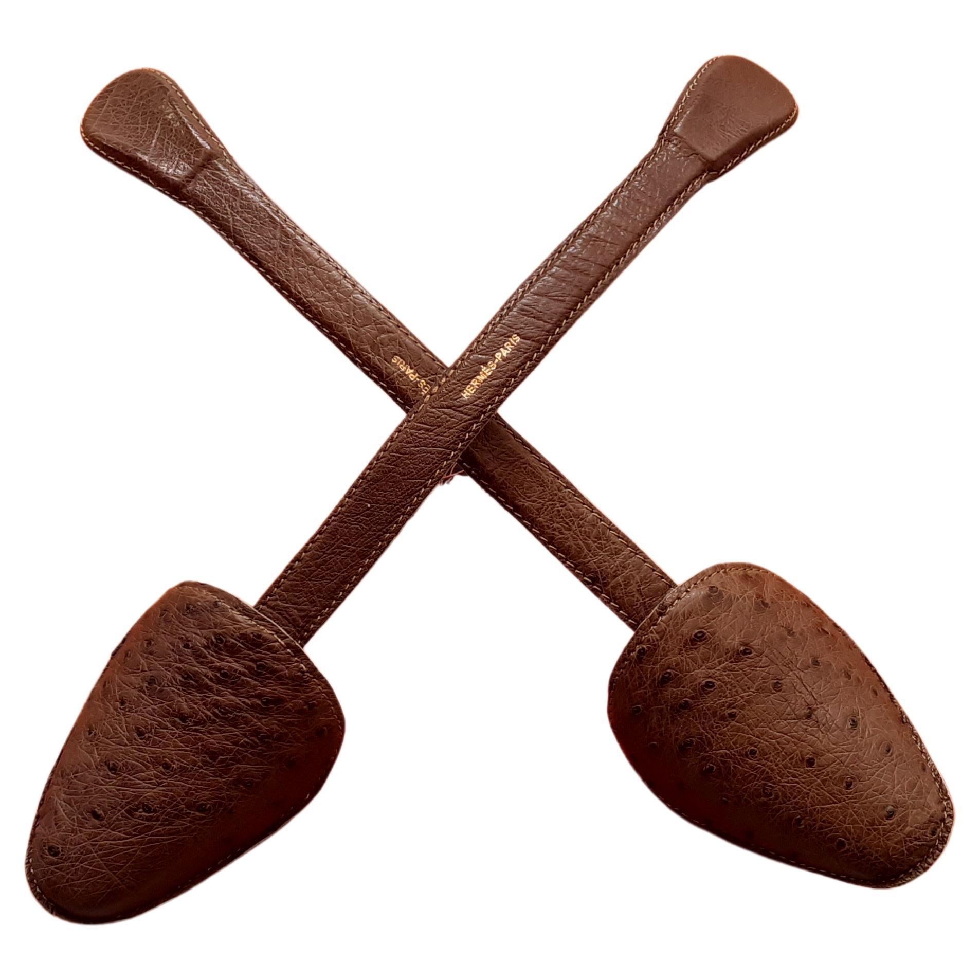 Exceptional Hermès Shoe Trees in Leather RARE For Sale