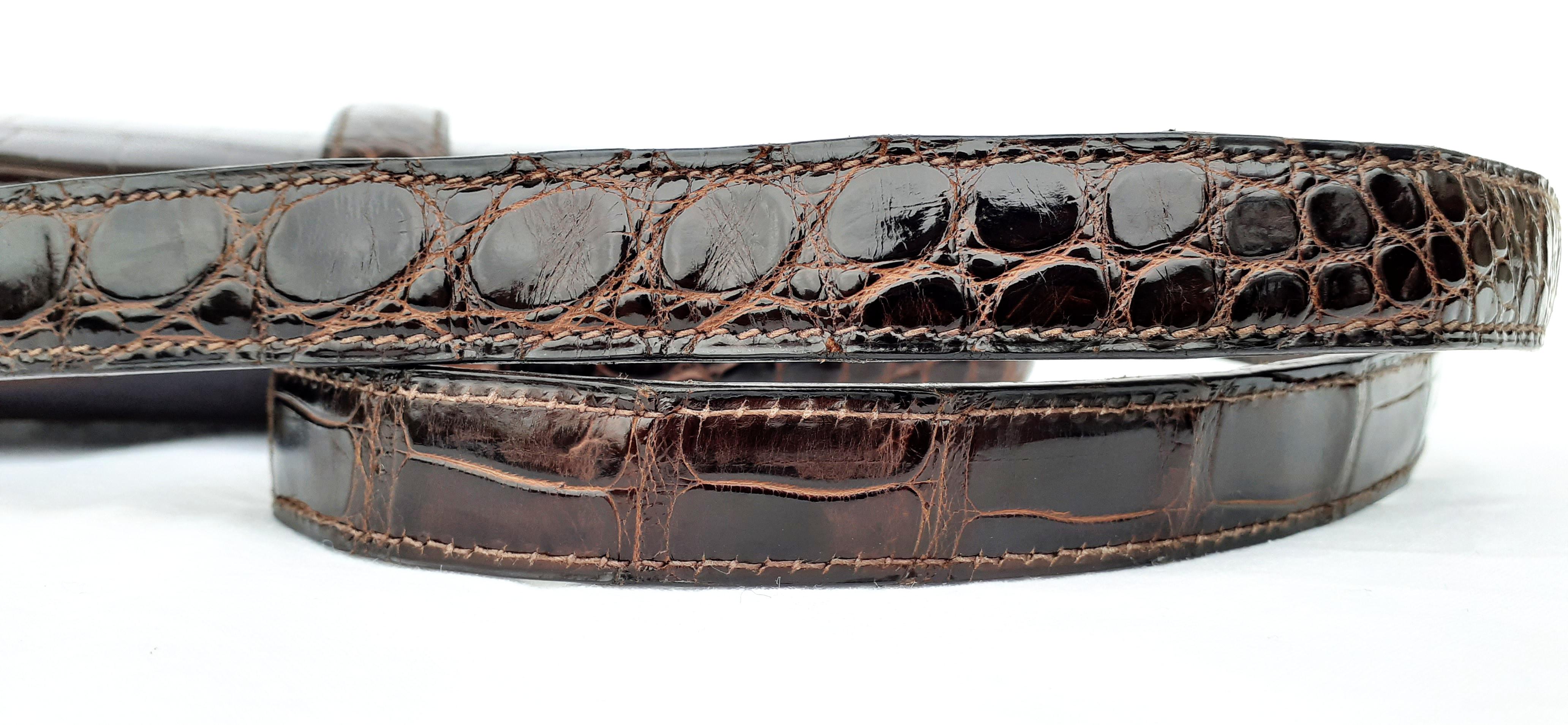 Hermès Shoulder Bag Shiny Brown Crocodile Pororus Gold Hdw For Sale 4
