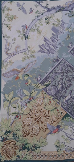 Exceptional Hermès Silk Scarf Central Park New York Special Issue Toutsy 90 cm