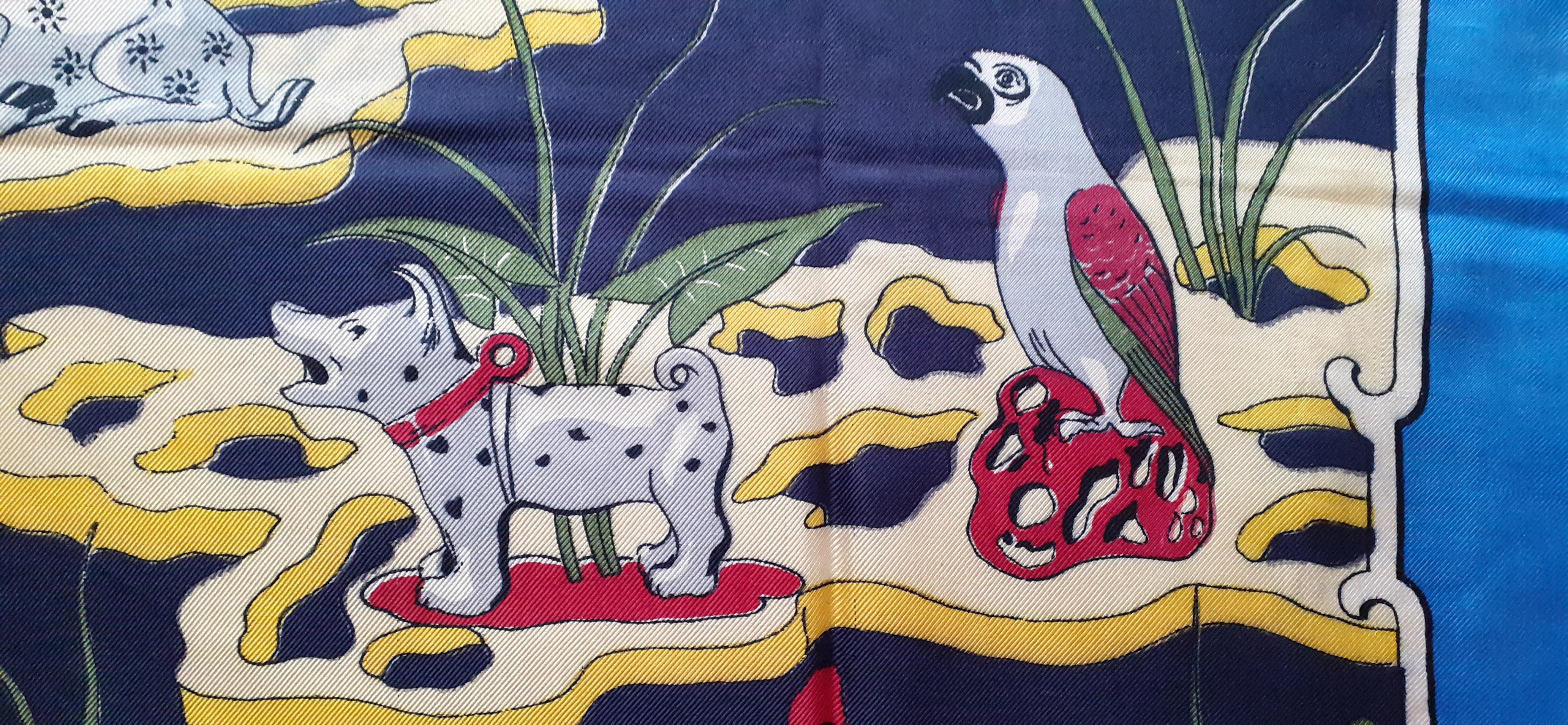 Exceptional Hermès Silk Scarf Faience Chinoise Chinese earthenware Pittner 1940 For Sale 6