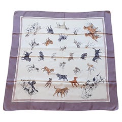 Exceptional Hermès Silk Scarf Races de Chiens de Chasse II Karl Reille RARE