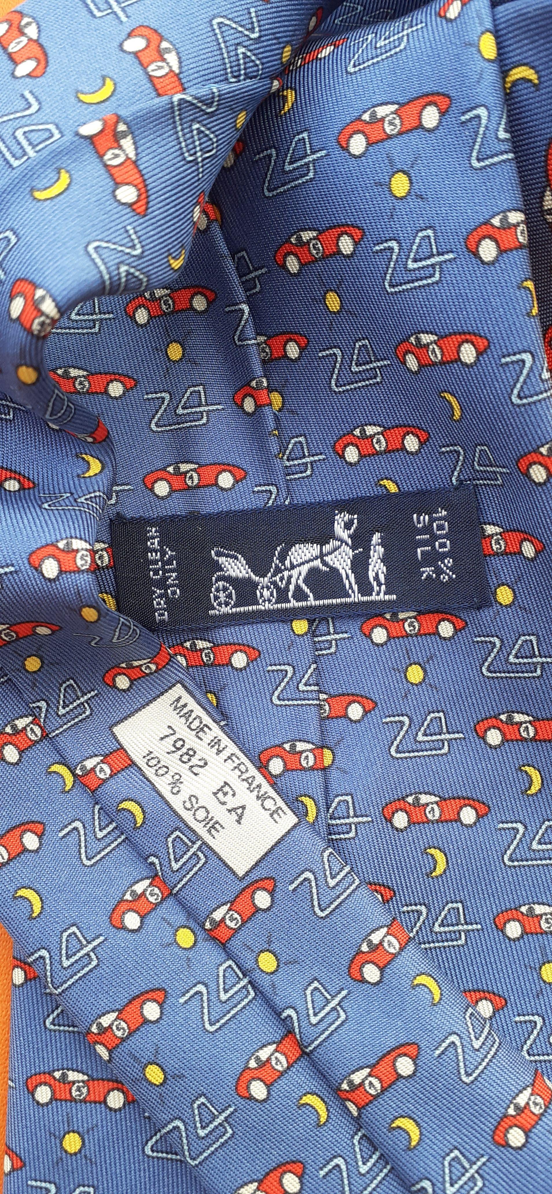 Exceptional Hermès Silk Tie Cars Print For The 24 Hours of Le Mans Race 4