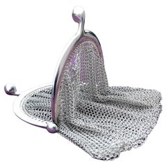 Exceptional Hermès Silver Coin Purse Chainmail Gaetan de Percin
