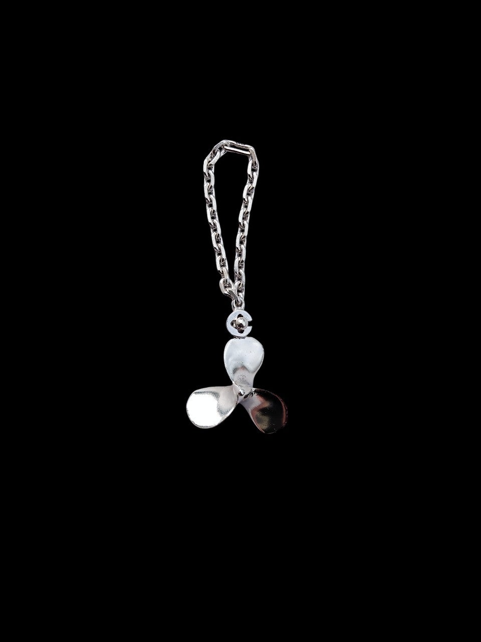 Exceptional Hermès Silver Keychain Boat Propeller Shaped For Sale