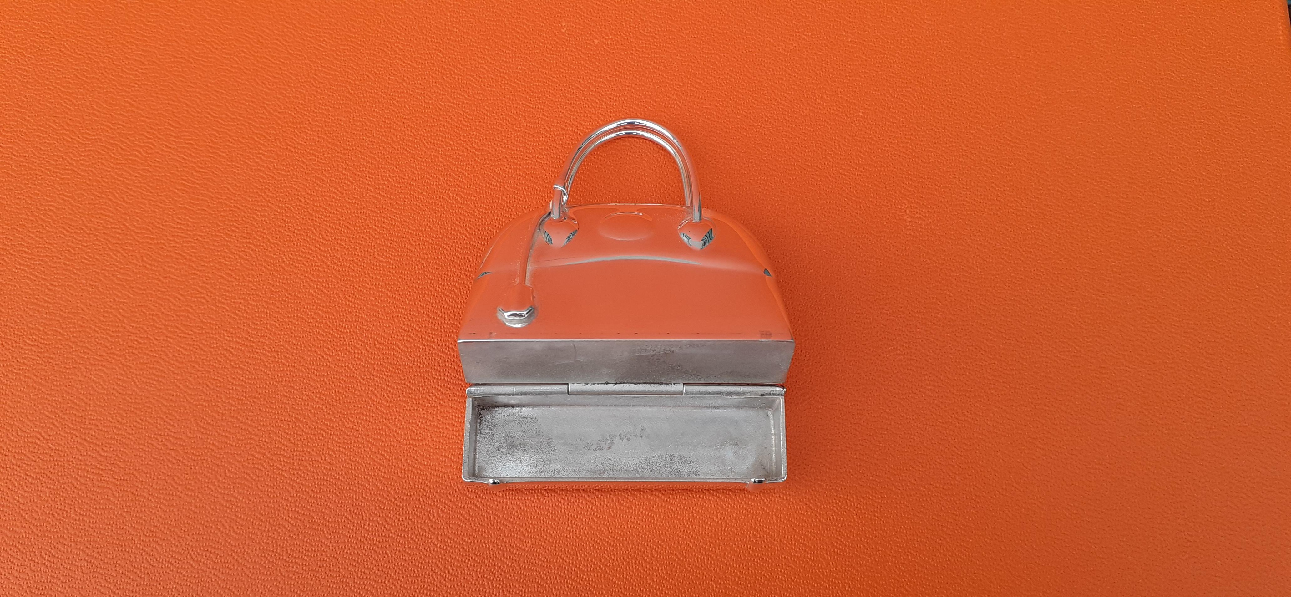 Exceptionnel Hermès Smallest Mini Micro Bolide Bag Pill Box Sterling Silver Rare 5