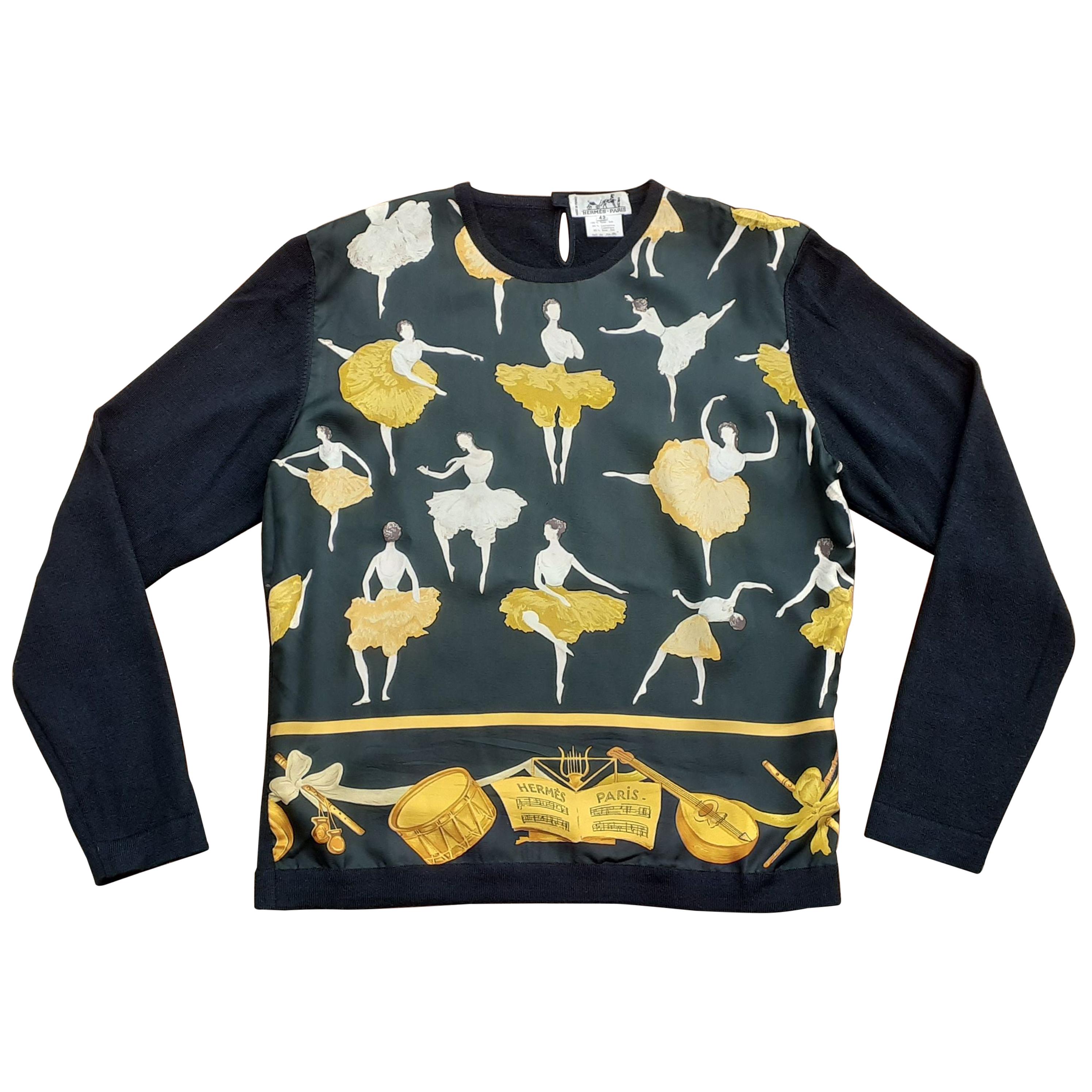 Exceptional Hermès Sweater Pullover La Danse Cashmere and Silk Size S/M