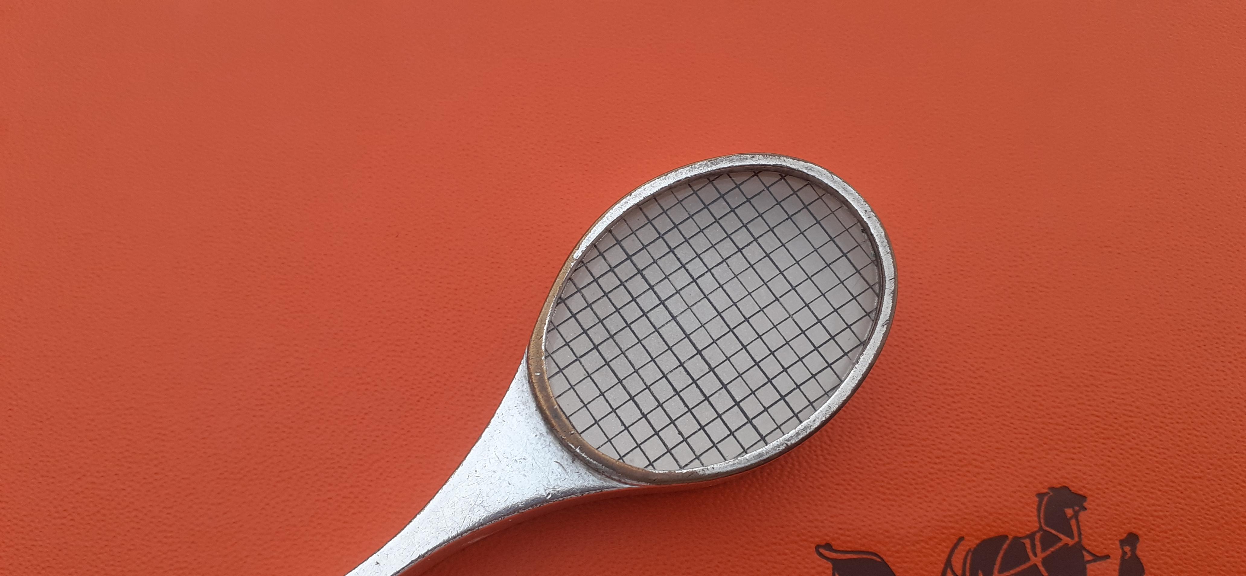Exceptional Hermès Tennis Racquet Shaped Pill Box Rare For Sale 1