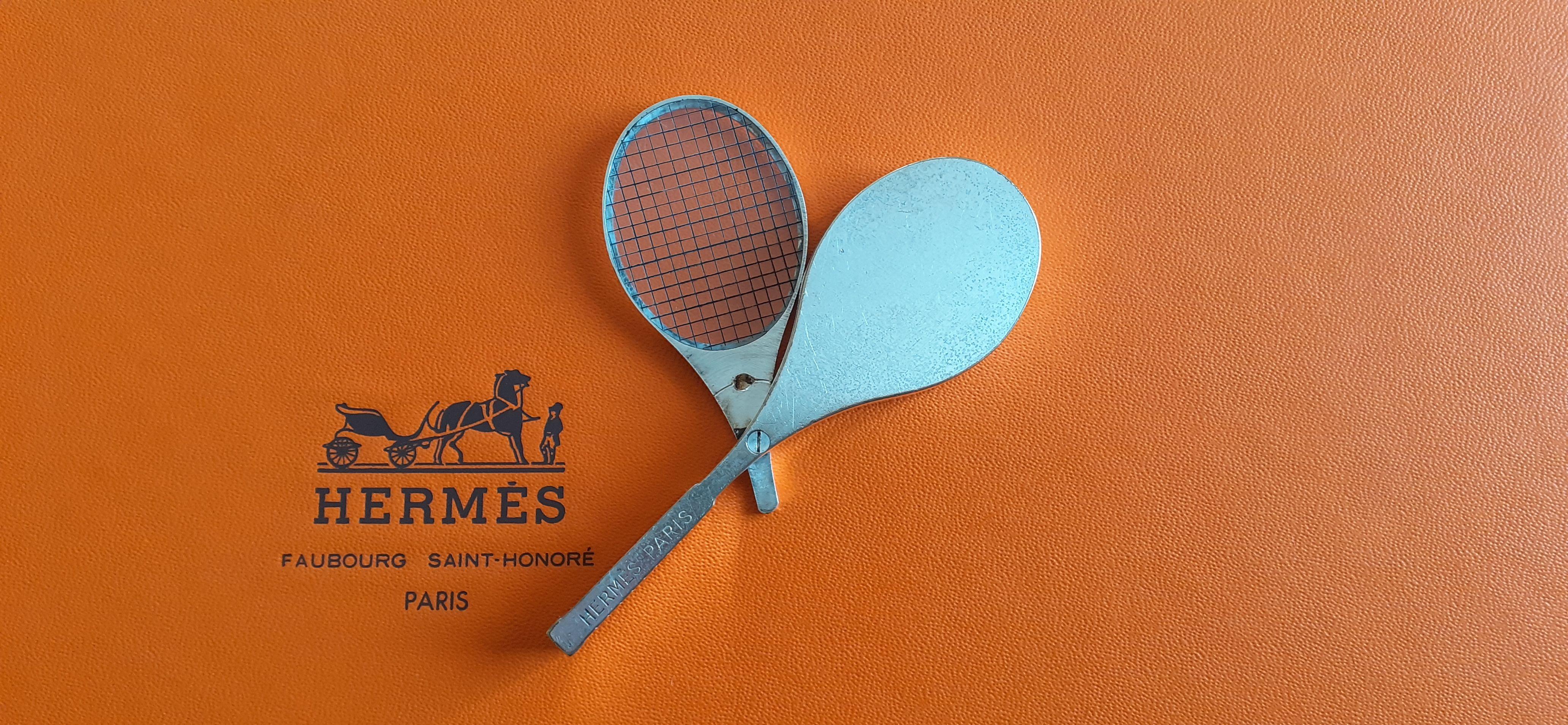 Exceptional Hermès Tennis Racquet Shaped Pill Box Rare For Sale 5