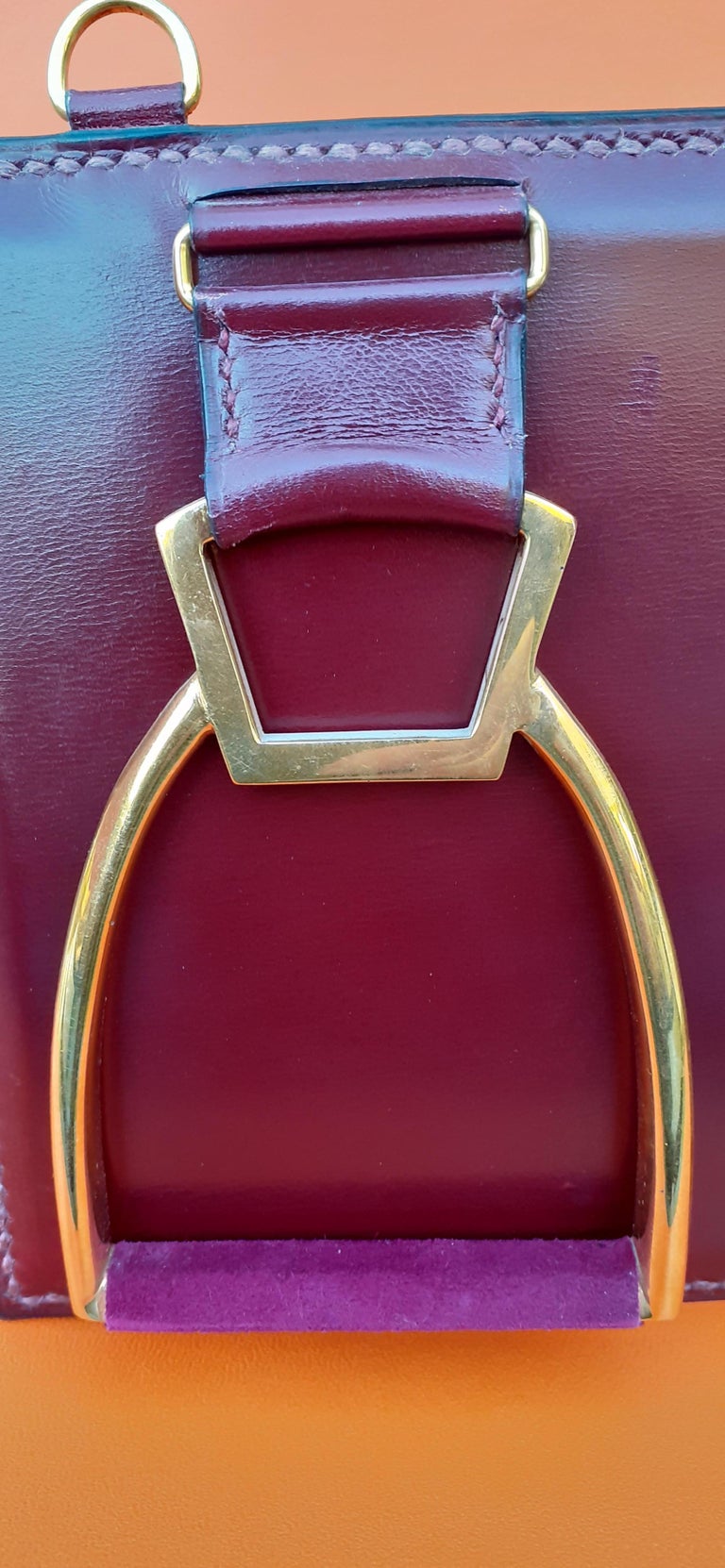 Exceptional Hermès Tie Hanger Tie Rack 3 Stirrups in Metal and Leather For Sale 5