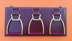 Exceptional Hermès Tie Hanger Tie Rack 3 Stirrups in Metal and Leather