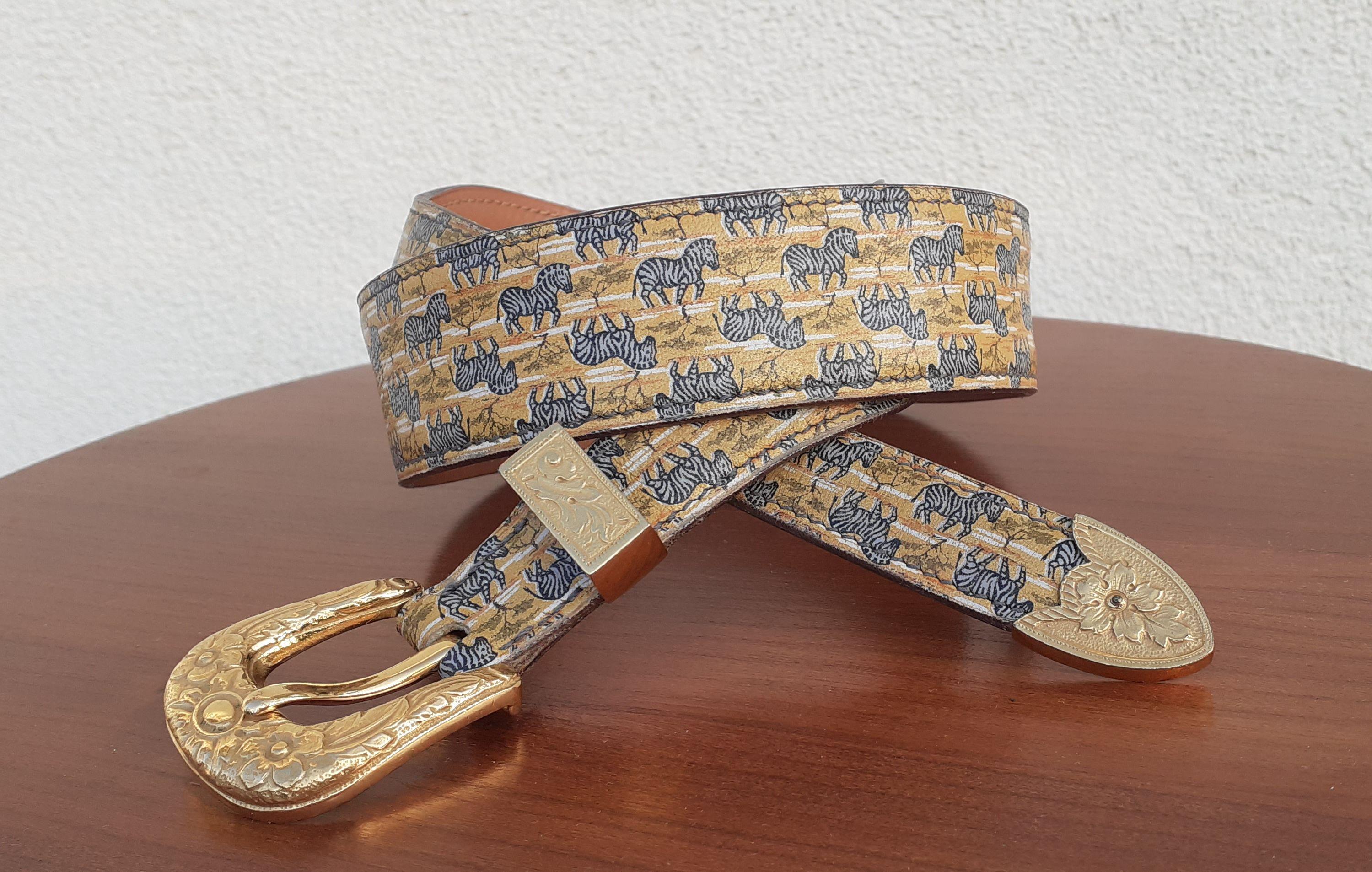 Rare and Lovely Authentic Hermès Belt

Print: zebras in the savannah

From the 