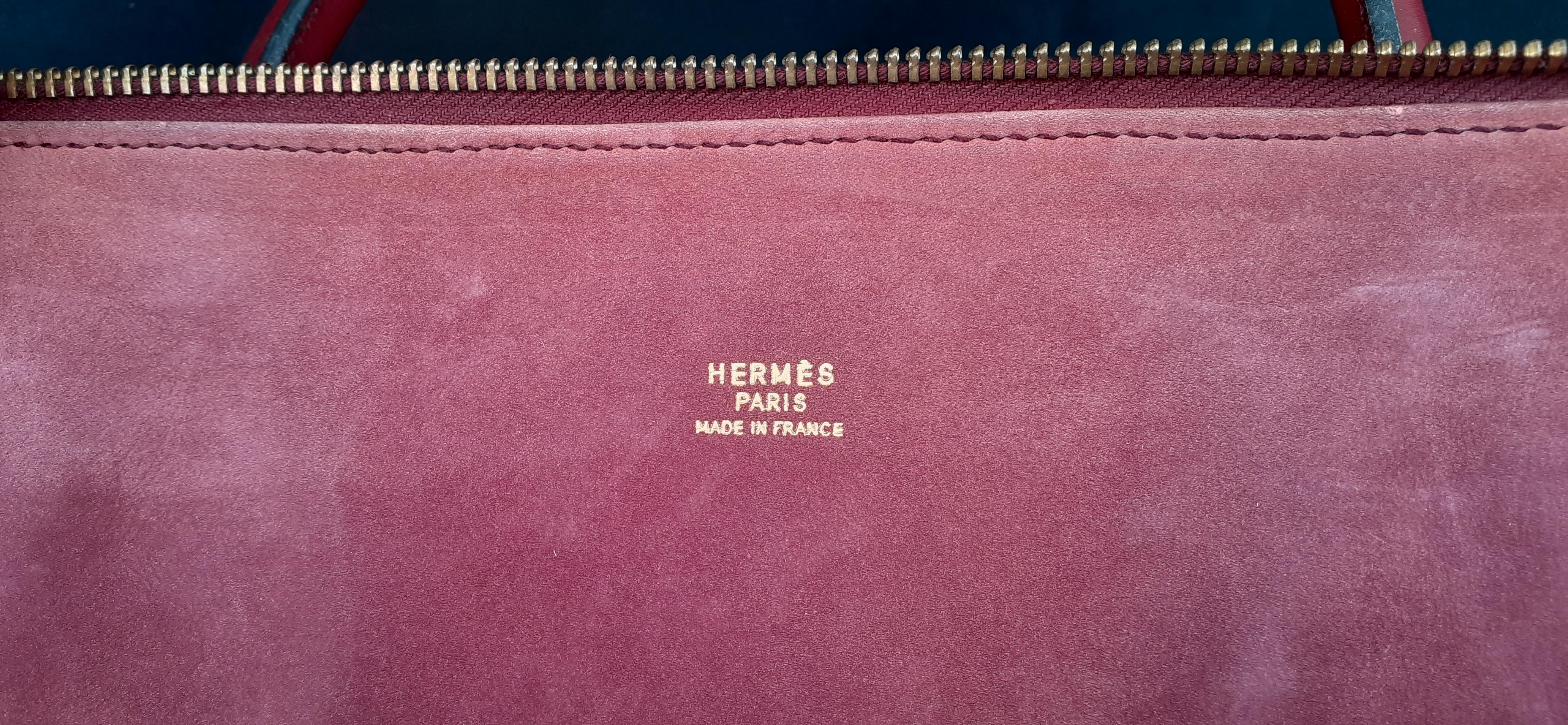 Exceptionnel Hermès Vintage Bolide Bag Velvet Leather Soies Volantes Unique Piece en vente 13