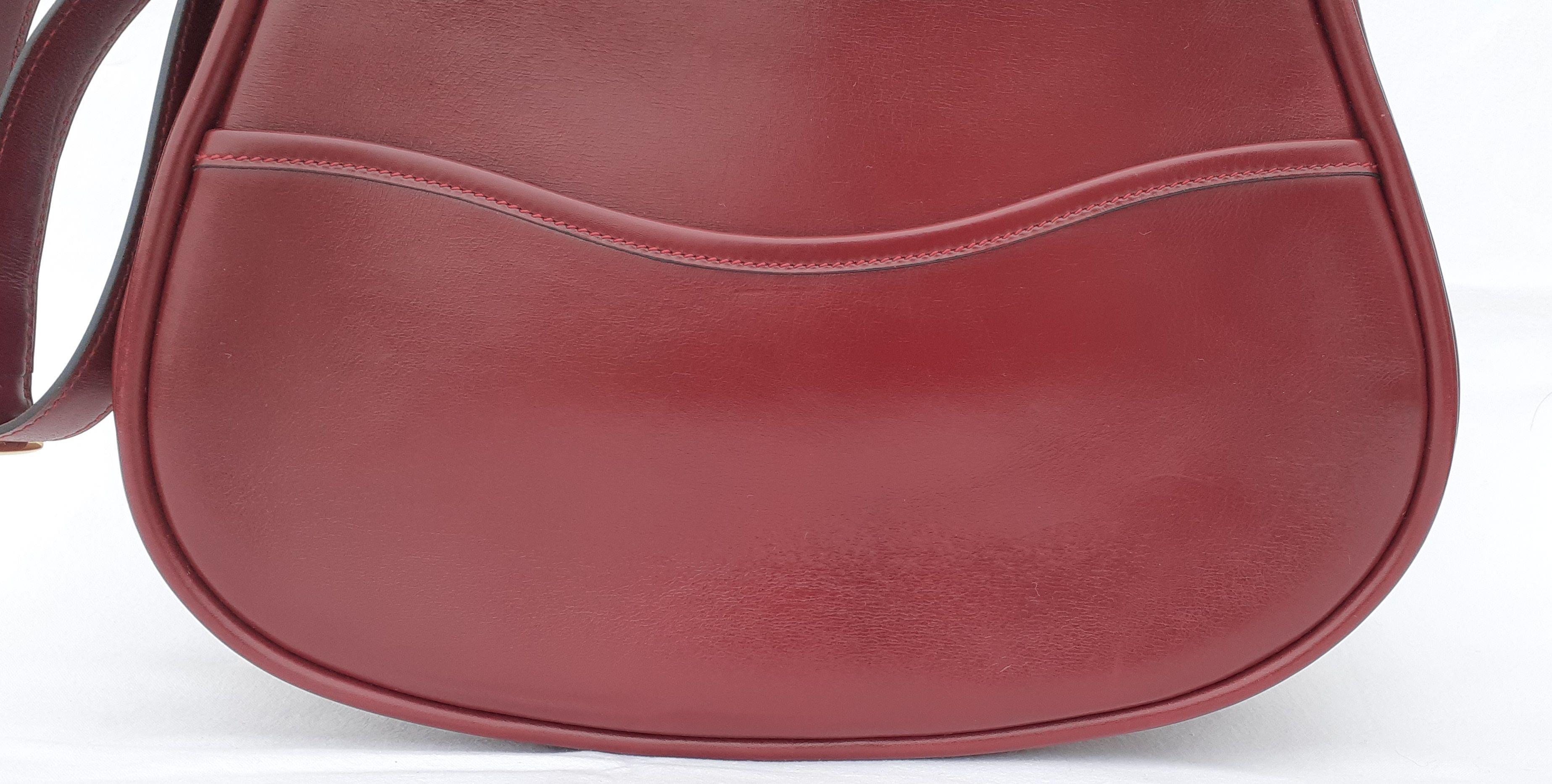 Exceptionnel Hermès Vintage Glika Bag Rouge H Box Cuir Golden Hdw 28 cm en vente 7