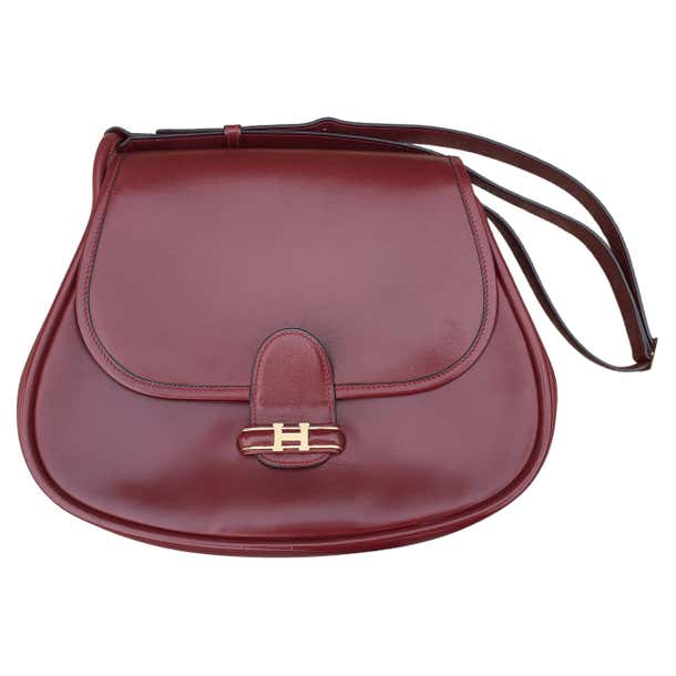 Exceptional Hermès Vintage Glika Bag Rouge H Box Leather Golden Hdw 28 ...