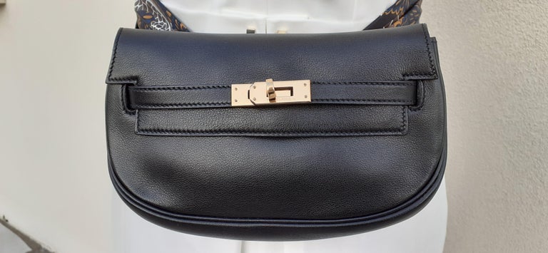 Hermès Kelly Pochette Blue France Convertible Belt Bag Vintage