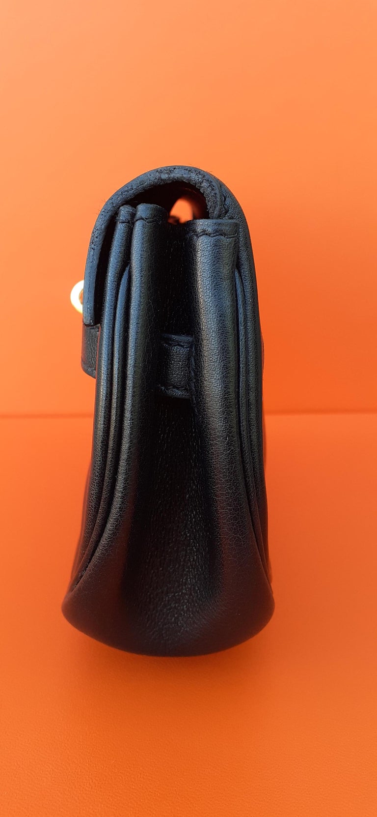 Very beautiful Hermès KELLY CLUTCH Bag Black, Evergrain Leather ref.178164  - Joli Closet