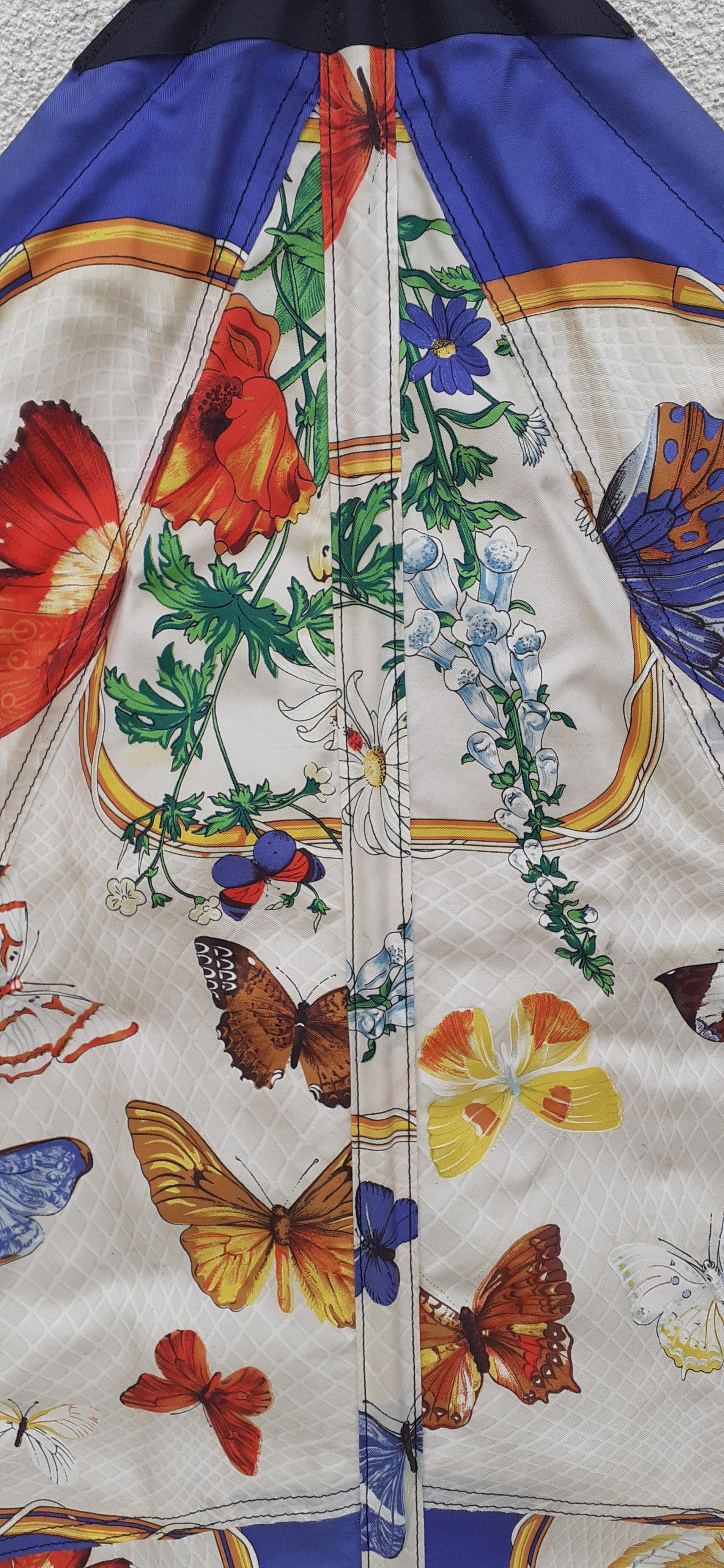 Women's or Men's Exceptional Hermès Vintage Kite Farandole Butterflies Print RARE