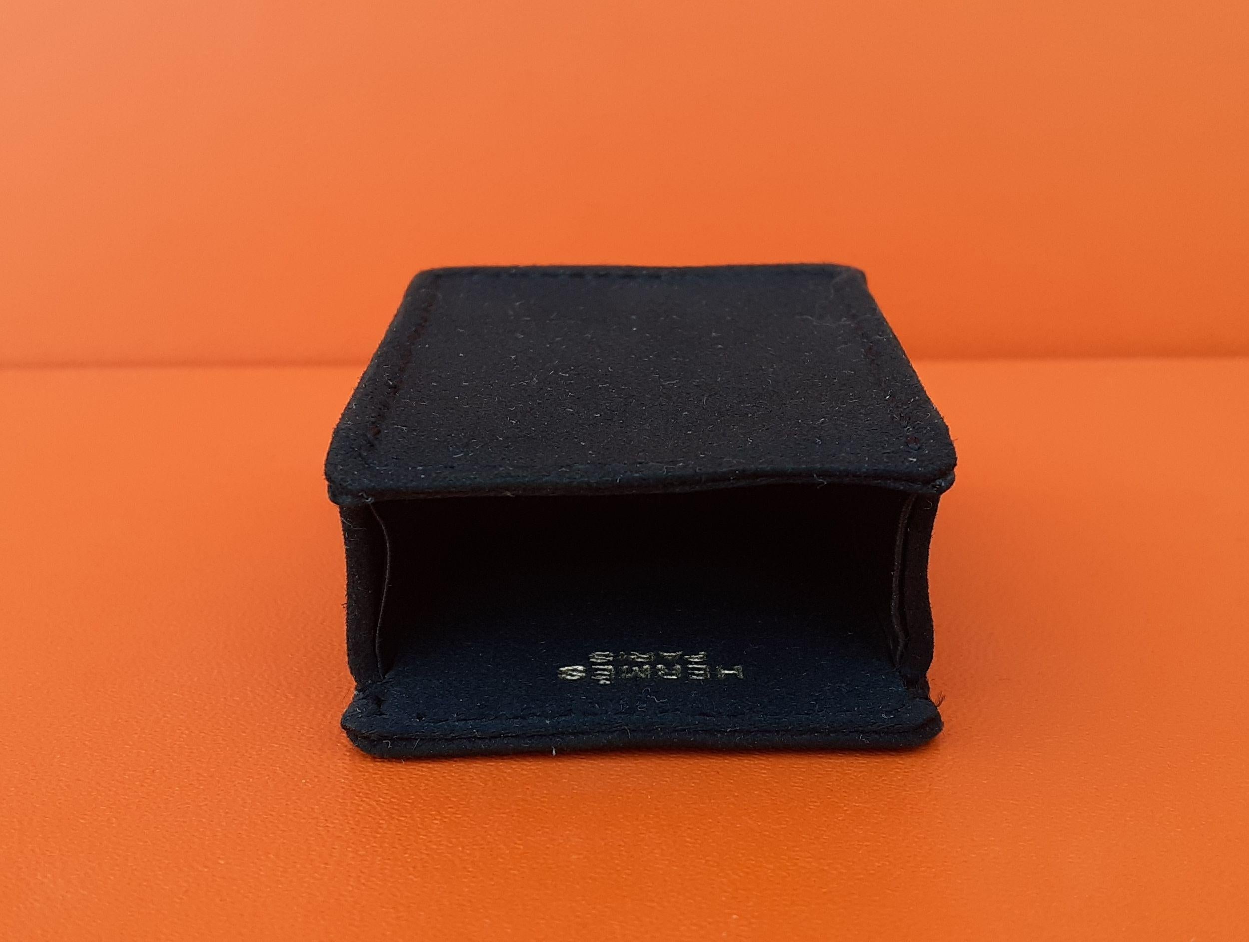 Exceptional Hermès Vintage Lighter Case in Black Doblis RARE 4