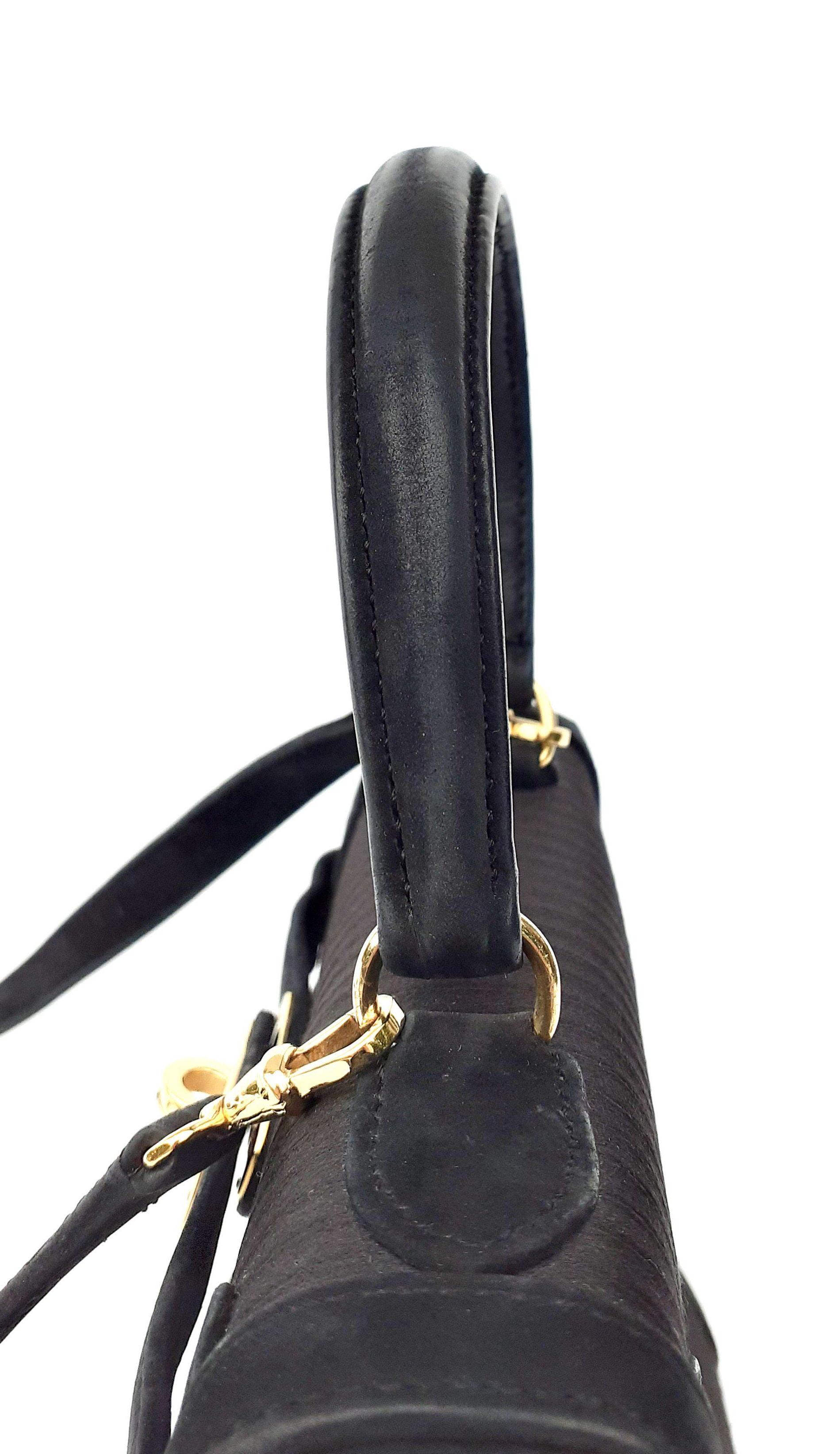 Black Exceptional Hermès Vintage Mini Kelly Sellier Bag Satin and Doblis Gold Hdw 20cm For Sale