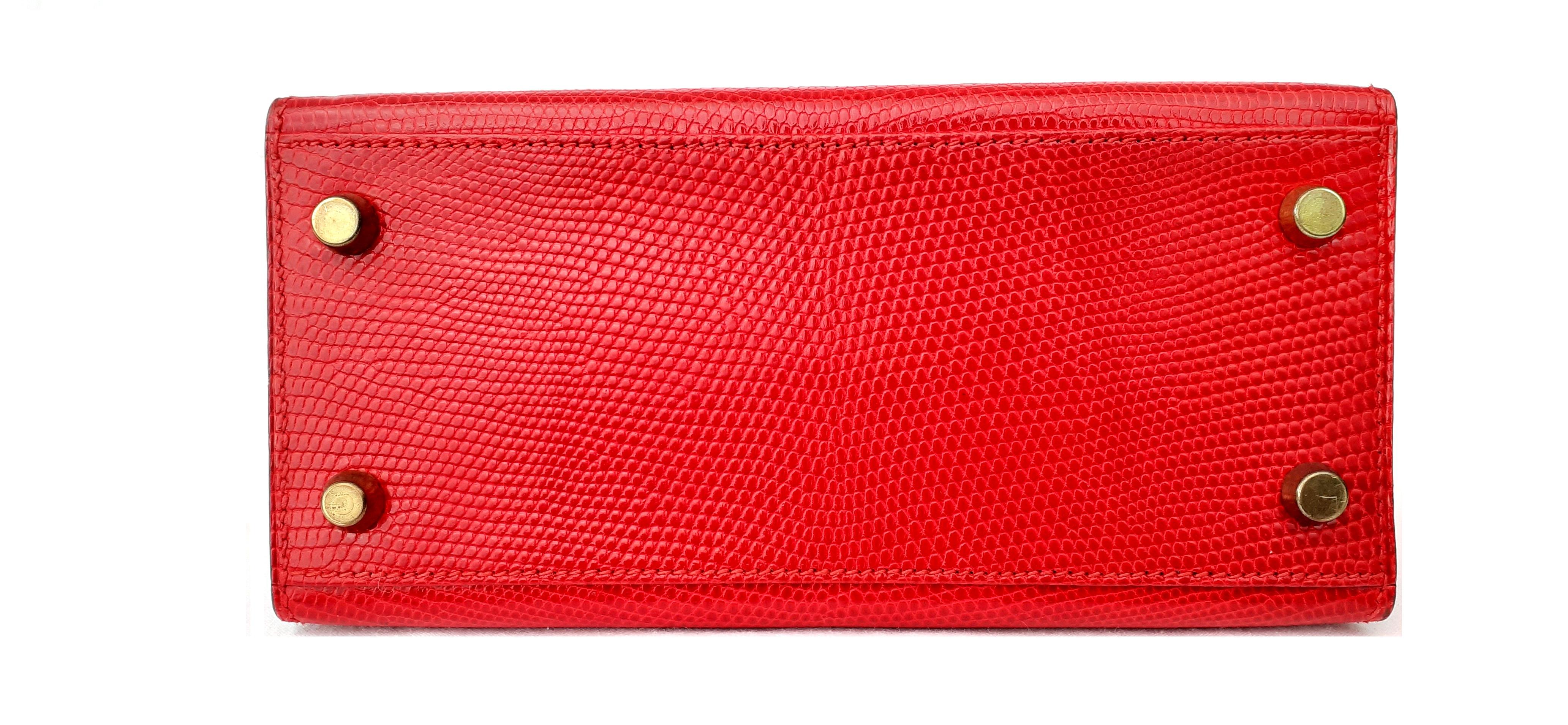 hermes mini kelly red