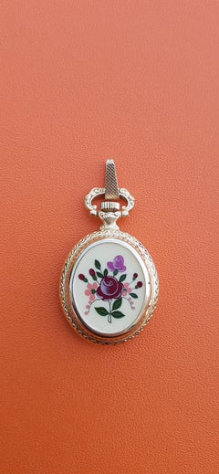 Exceptional Hermes Vintage Pendant Watch Manual Winding Swiss Enamel RARE