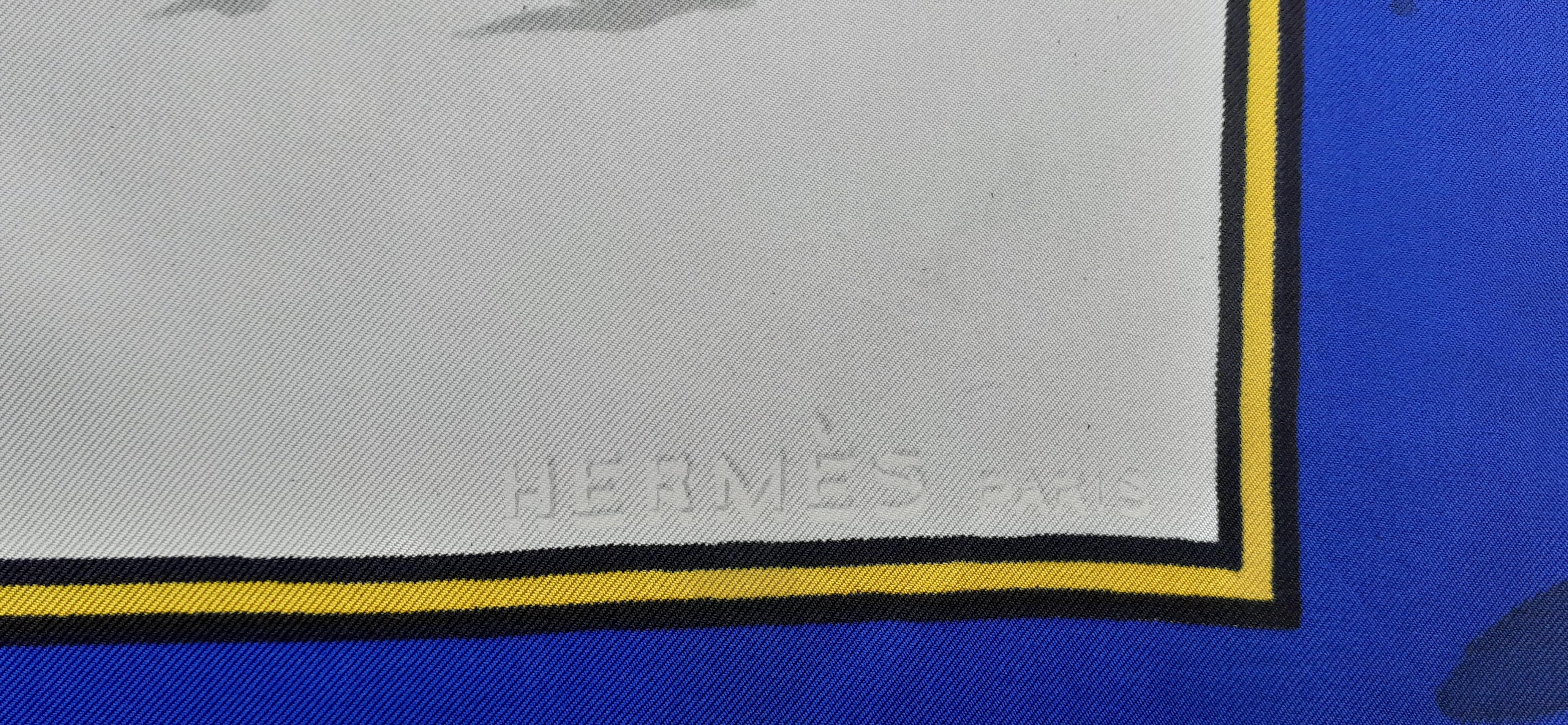 Exceptionnel Hermès Vintage Silk Scarf Diligences Par Temps de Neige Rare en vente 5