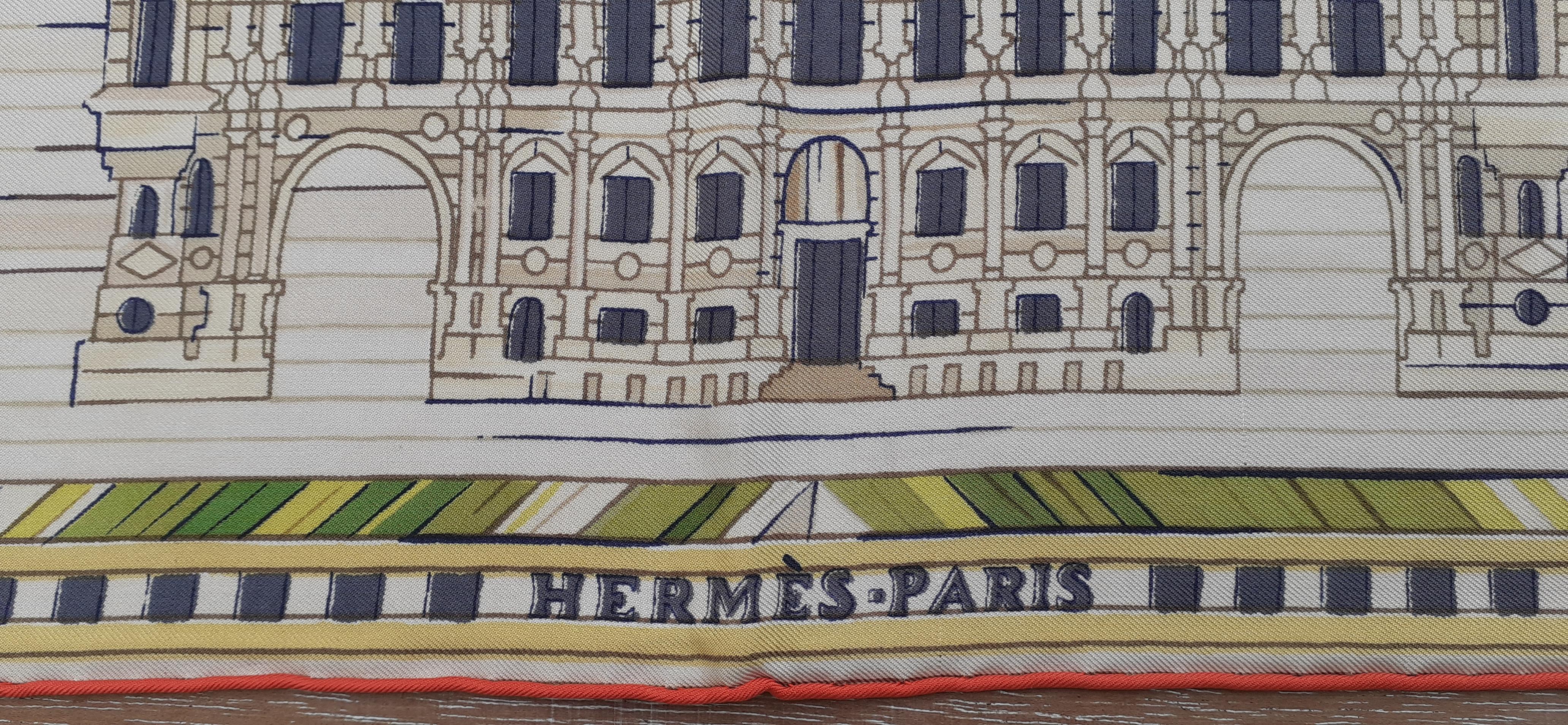 Exceptional Hermès Vintage Silk Scarf Les Edifices de Paris 1806 Grygkar RARE 2