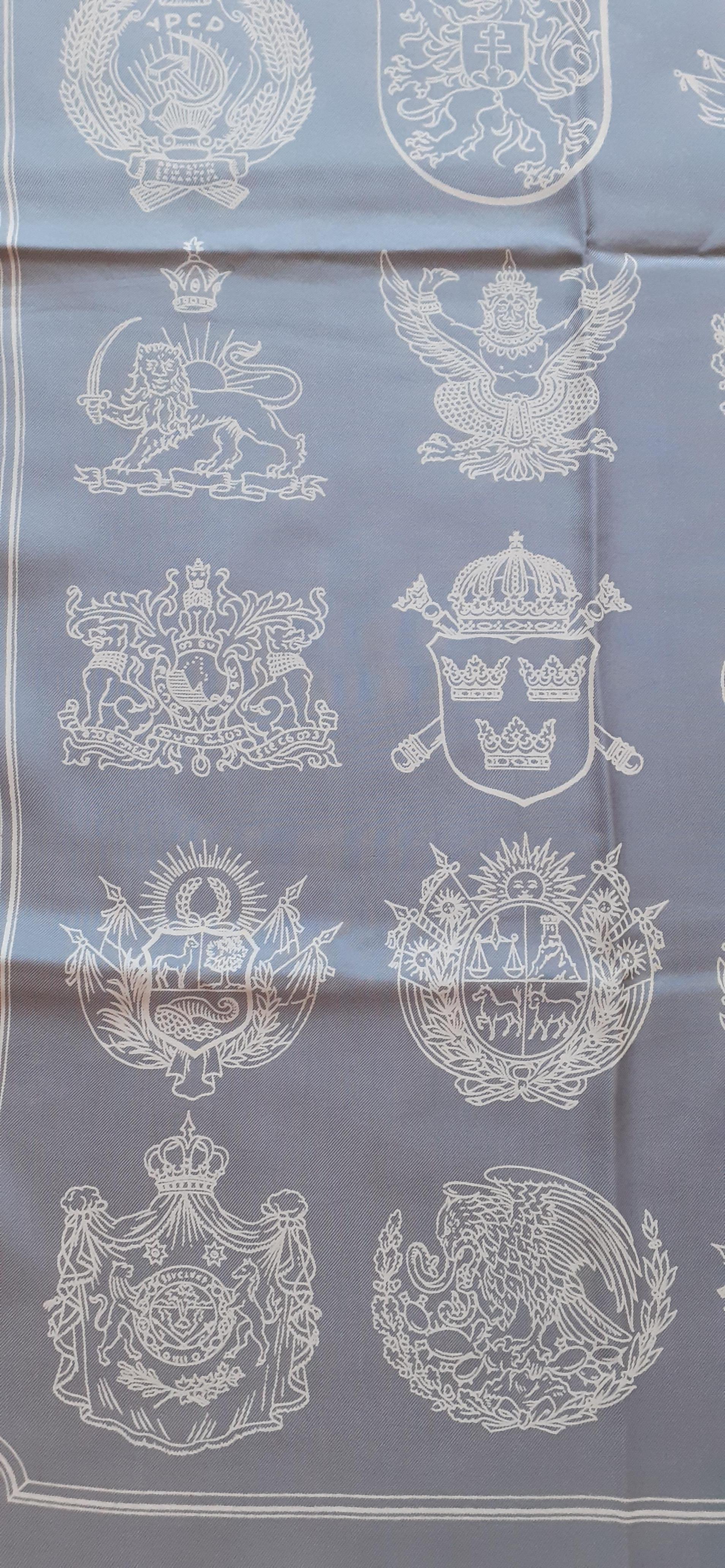 Exceptional Hermès Vintage Silk Scarf O.N.U ONU Hugo Grygkar 1951 6