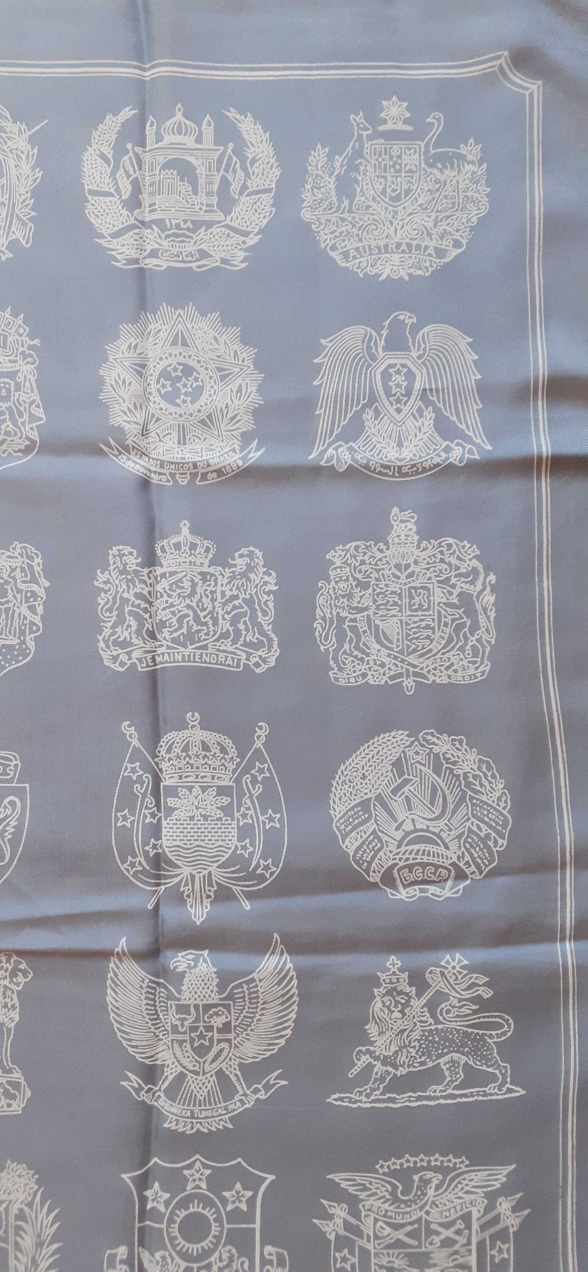 Exceptional Hermès Vintage Silk Scarf O.N.U ONU Hugo Grygkar 1951 10