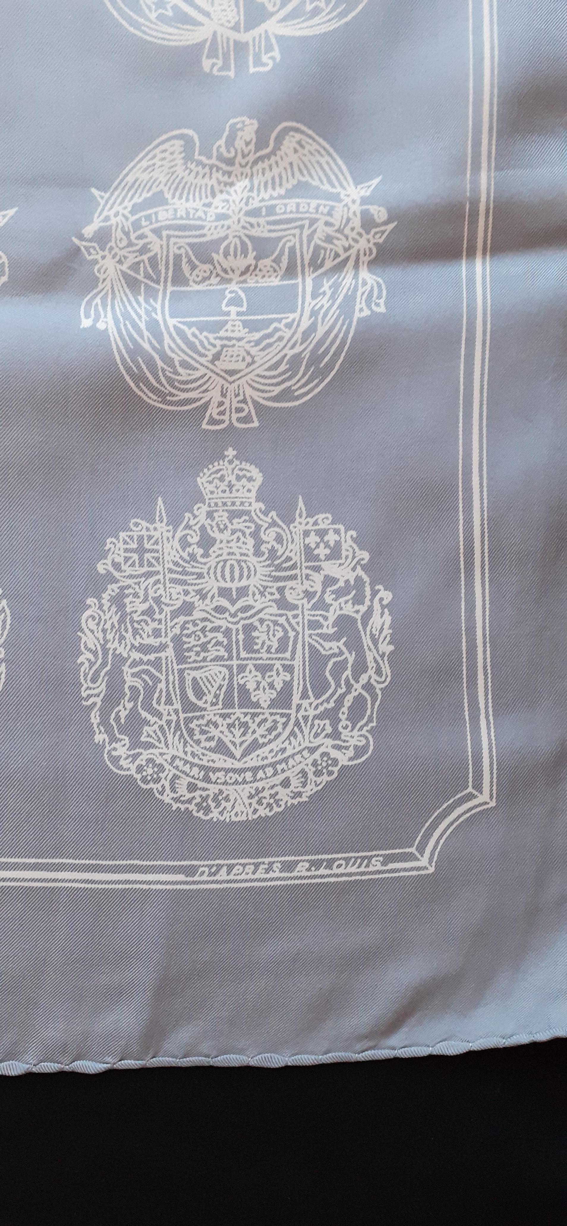 Exceptional Hermès Vintage Silk Scarf O.N.U ONU Hugo Grygkar 1951 1