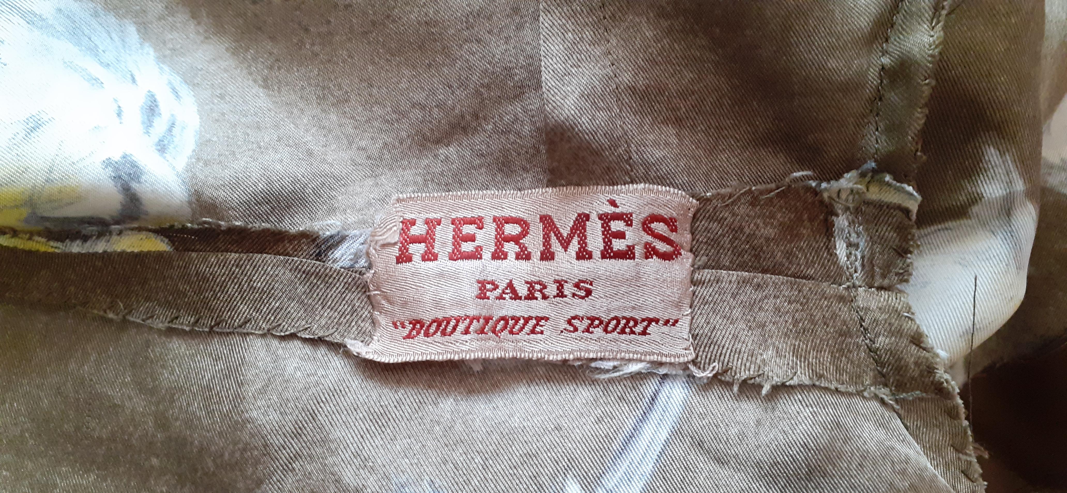 Exceptionnelle chemise vintage en soie Hermès Les Mésanges Tit Xavier de Poret Taille S/M en vente 10