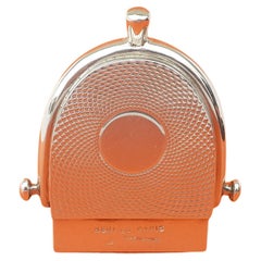 Exceptional Hermès Vintage Spur Shaped Guilloche Pill Box By Ravinet d'Enfert