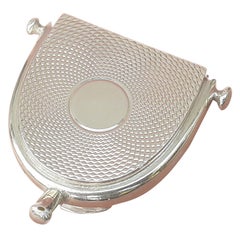 Exceptional Hermès Vintage Spur Shaped Guilloche Pillbox RARE