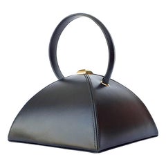 Exceptional Hermès Vintage Tee Time Bag Minaudiere Black Box Leather Ghw RARE