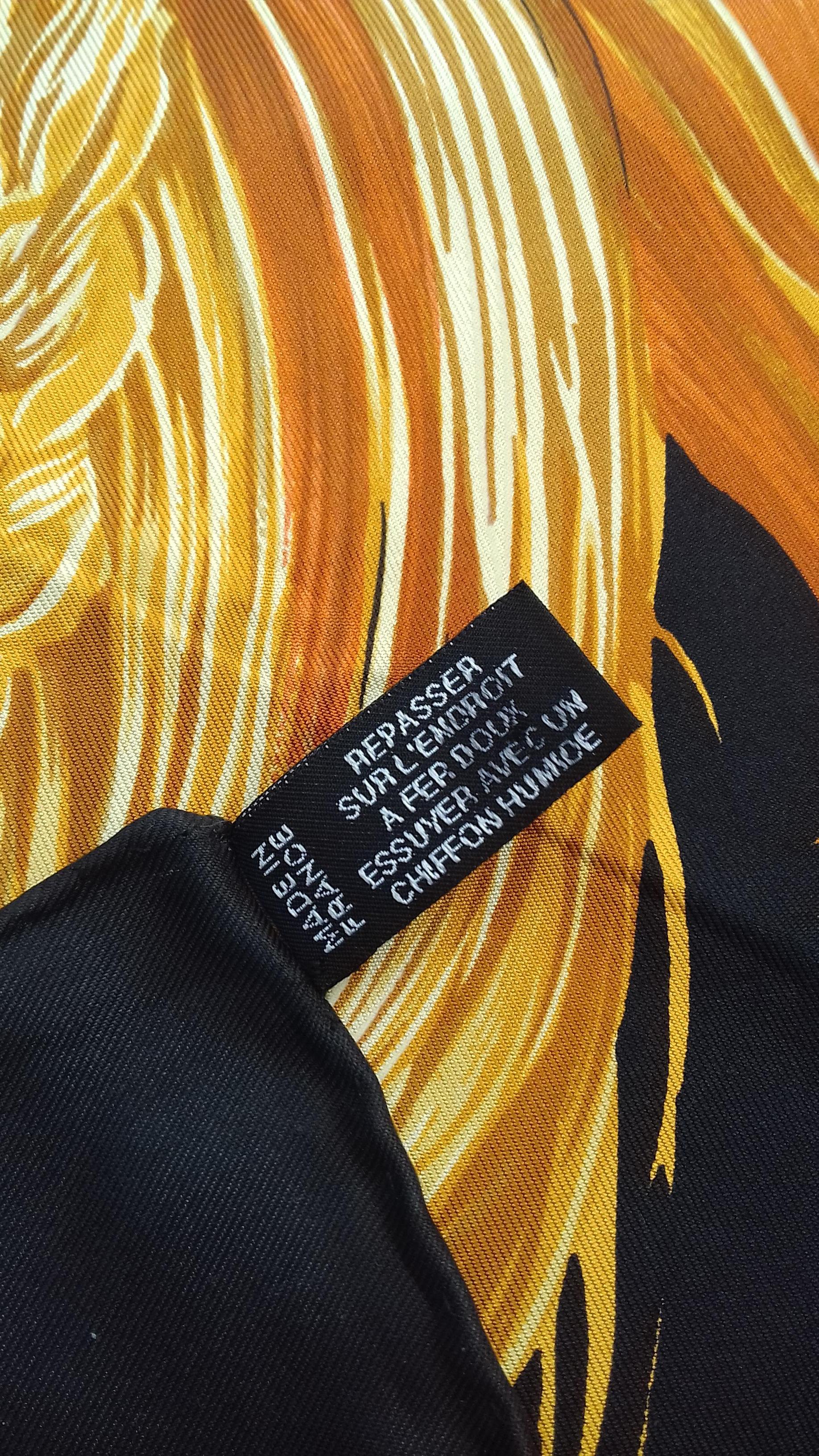 Exceptional Hermès WATERPROOF Silk Scarf EVA Dumas 90 cm RARE 5